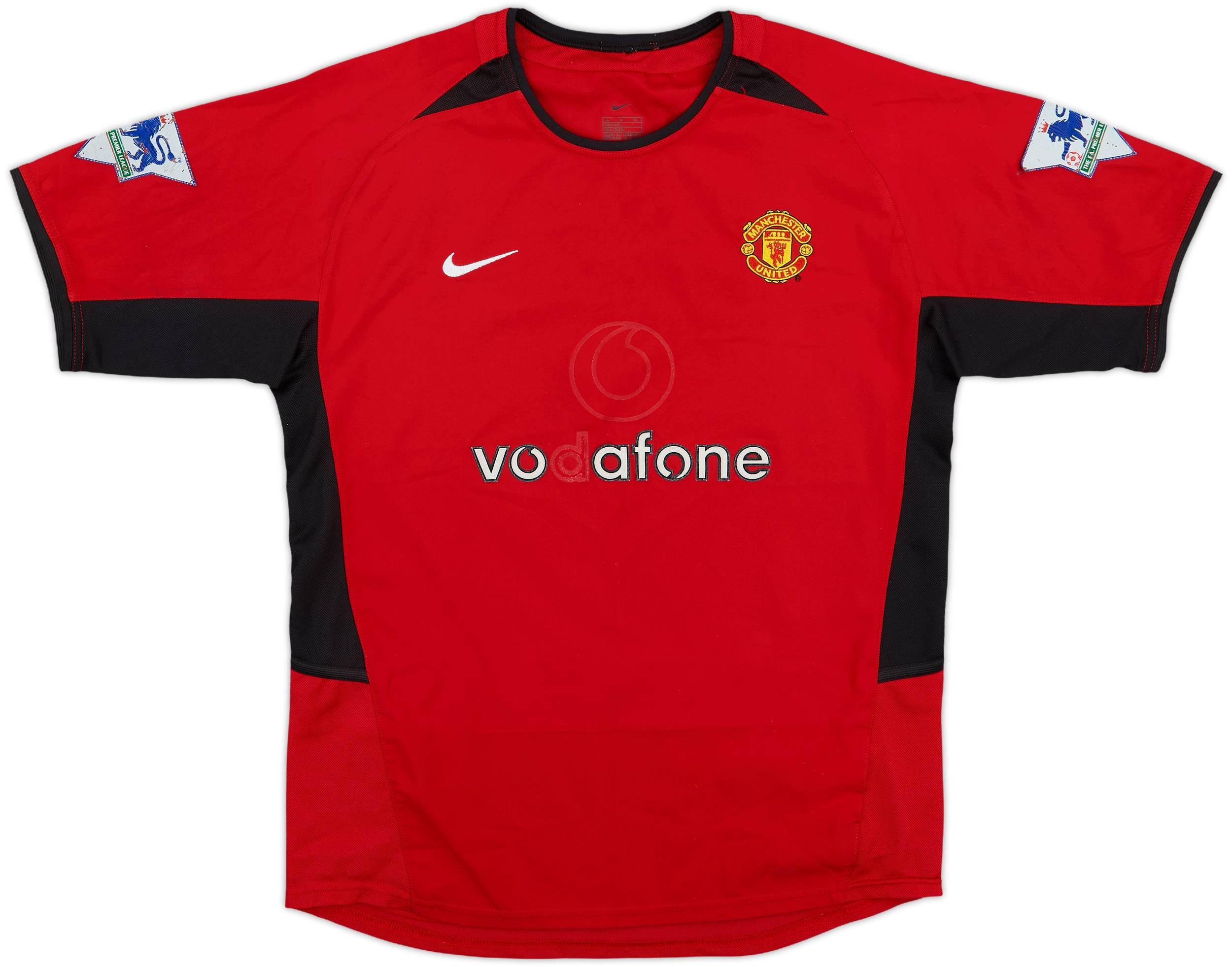 2002-04 Manchester United Home Shirt Beckham #7 - 4/10 - (L.Boys)