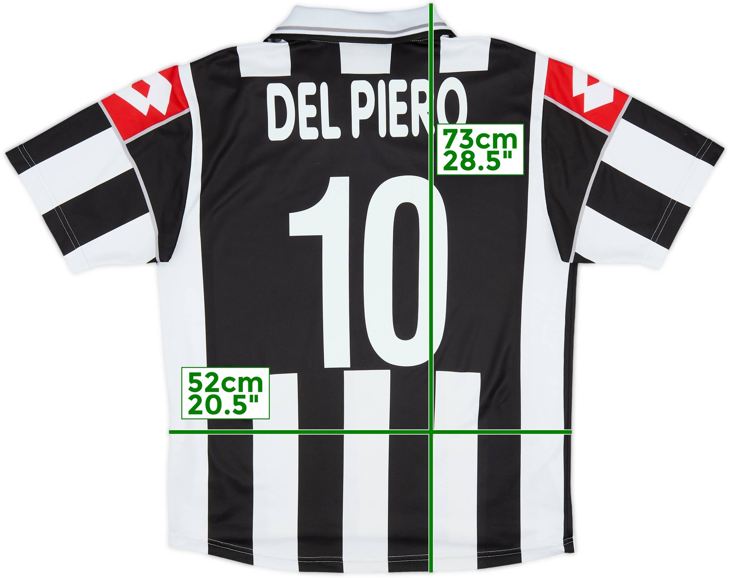 2000-01 Juventus Home Shirt Del Piero #10 - 6/10 - (L)