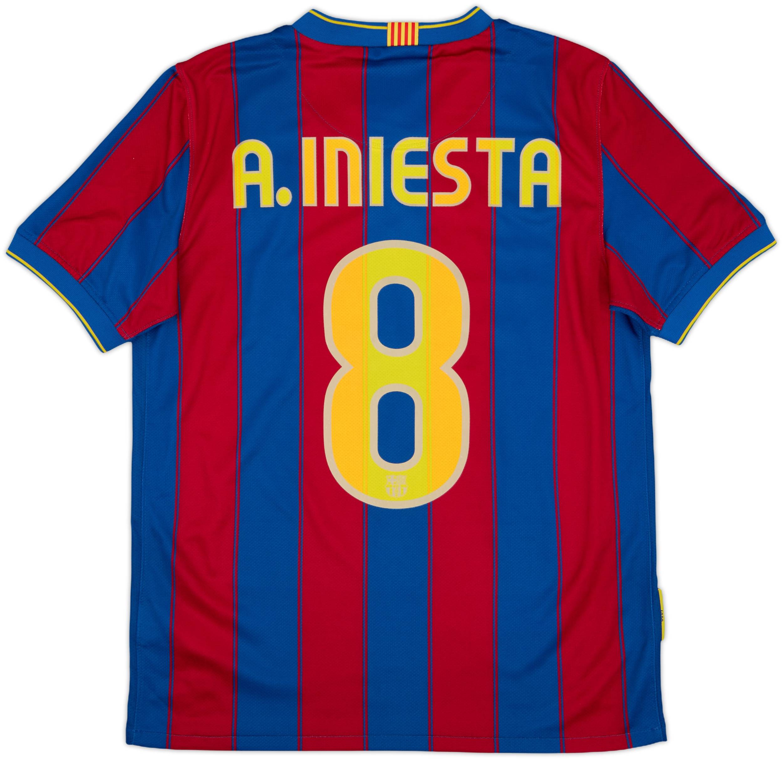 FC Barcelona A. INIESTA 8番シャツ 2009-10 Barcelona Home Shirt A.Iniesta #8 - 6/10 - (S)
