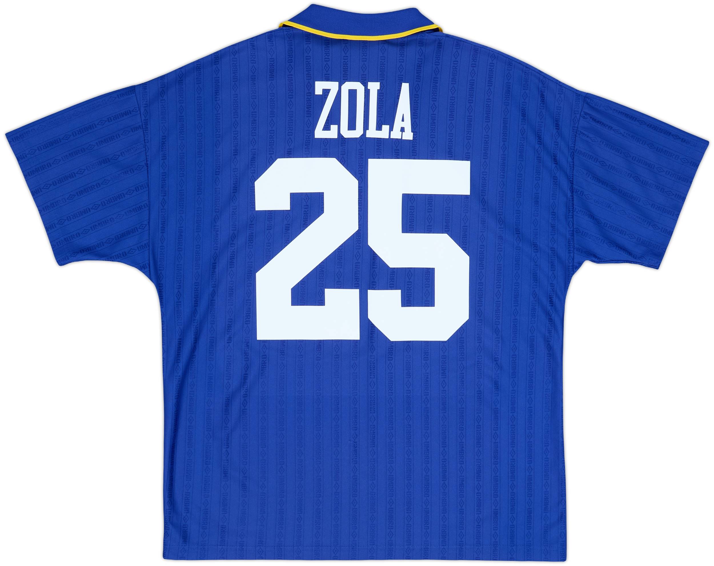 1995-97 Chelsea Home Shirt Zola #25 - 6/10 - (XL)