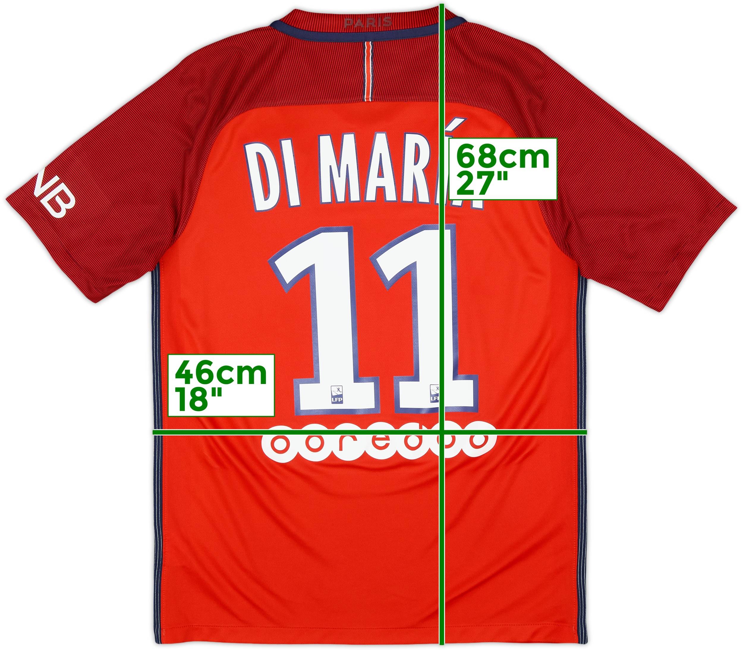 2016-17 Paris Saint-Germain Away Shirt Di Maria #11 - 8/10 - (S)