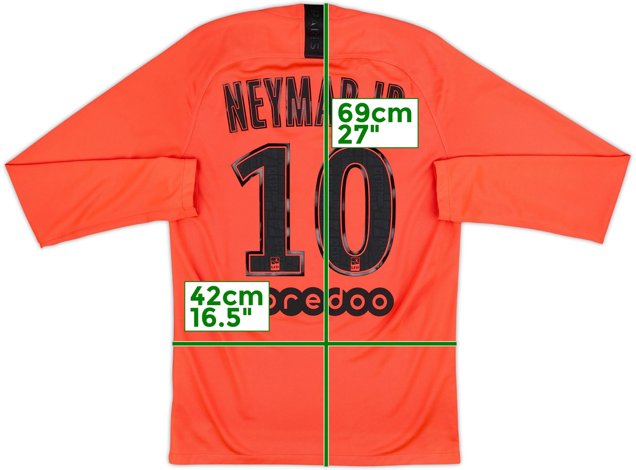 2019-20 Paris Saint-Germain Away L/S Shirt Neymar Jr #10 - 7/10 - (S)