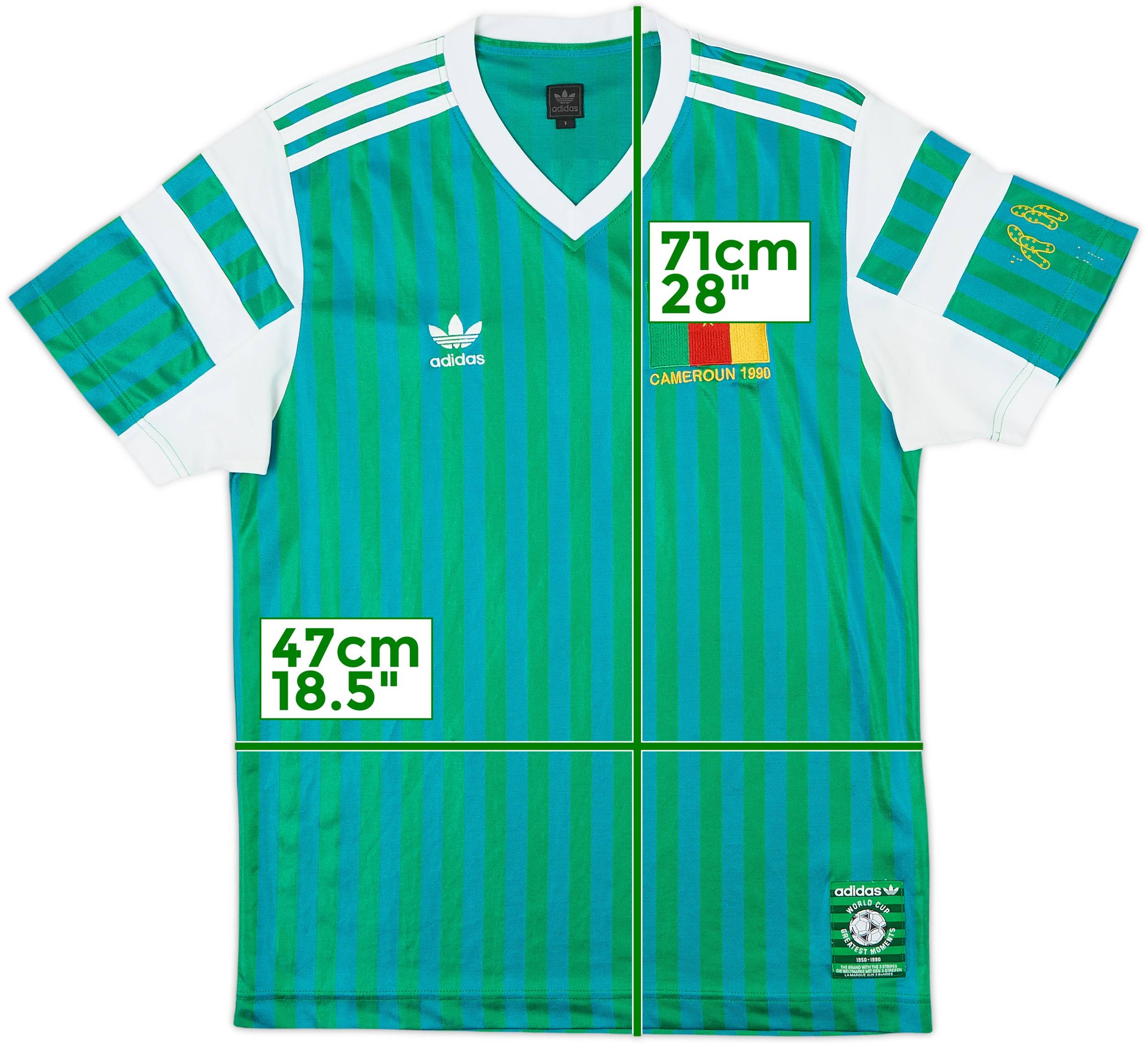 2006 Cameroon adidas Originals Retro Style '1990 Home' Shirt - 9
