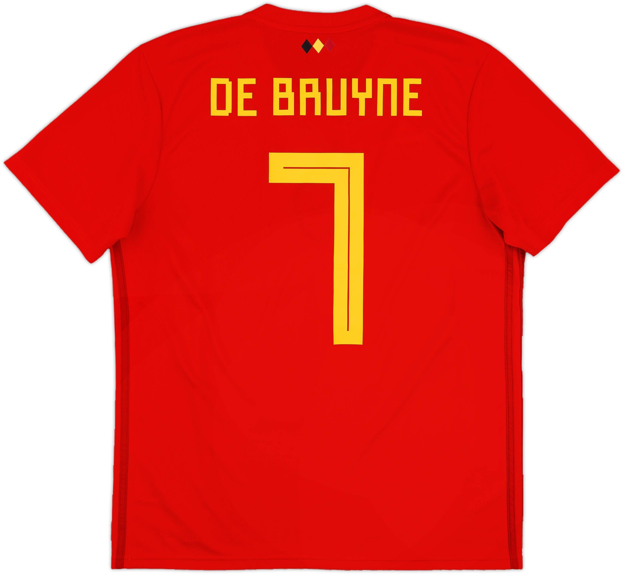 2018-19 Belgium Home Shirt De Bruyne #7