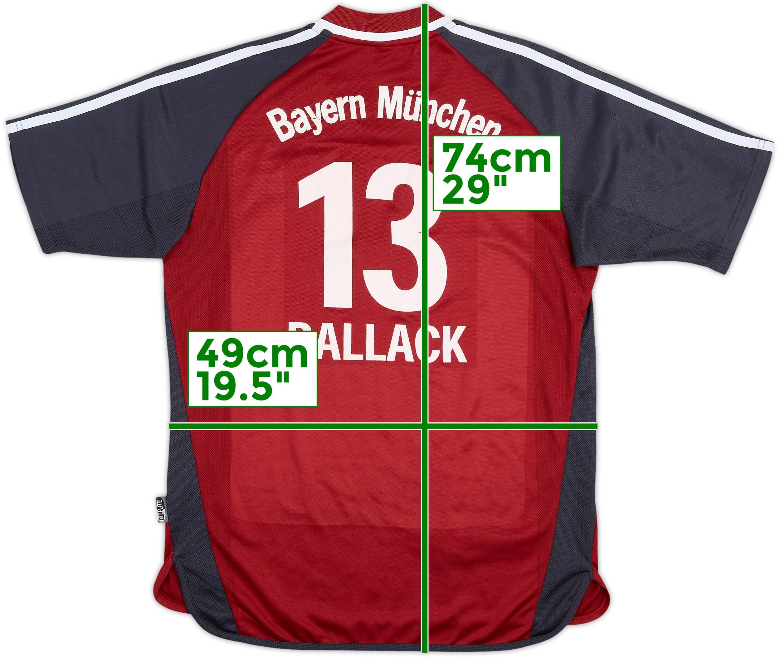 BAYERN 02/03シーズン BALLACK バラック 2002-03 Bayern Munich Home Shirt Ballack #13 - 6/10 - (XL.Boys)