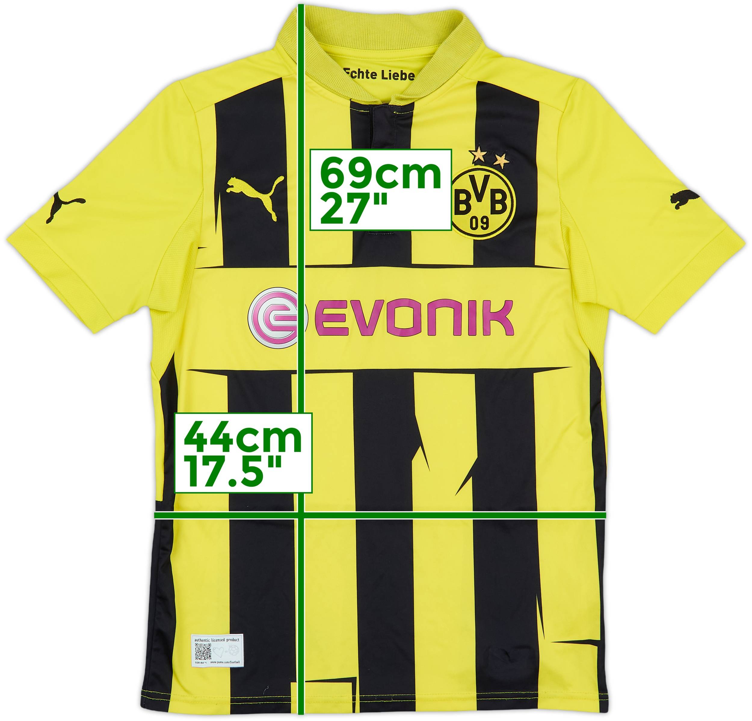 2012-13 Borussia Dortmund European Home Shirt - 6/10 - (XL.Boys)