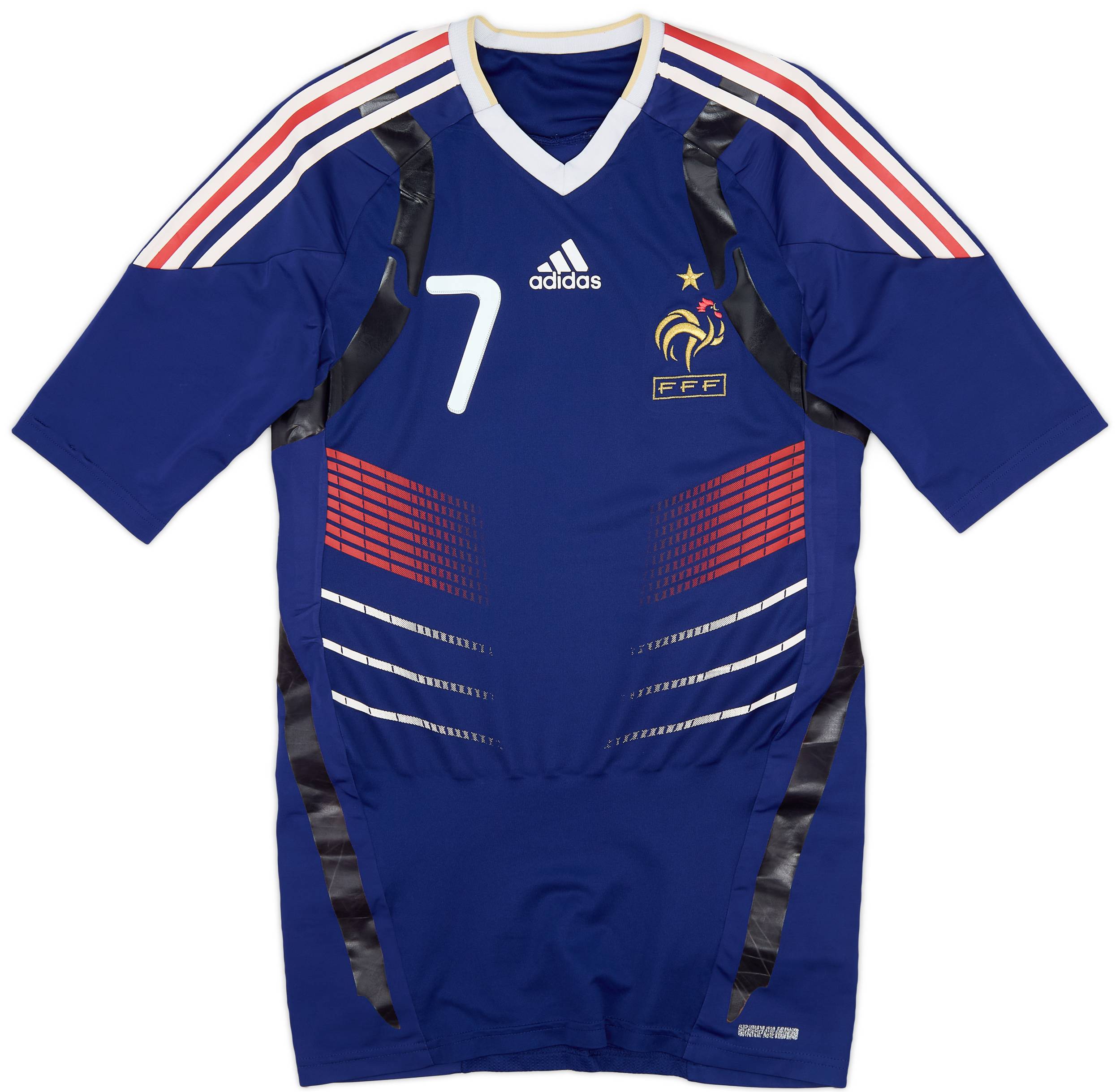 2009-10 France Player Issue Techfit Home Shirt Ribery #7 - 8/10 - (S)