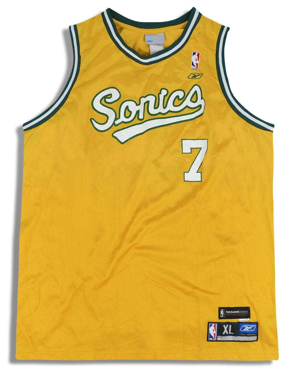 1969 70 Seattle Supersonics Lewis 7 Reebok Hardwood Classics Jersey Away Y