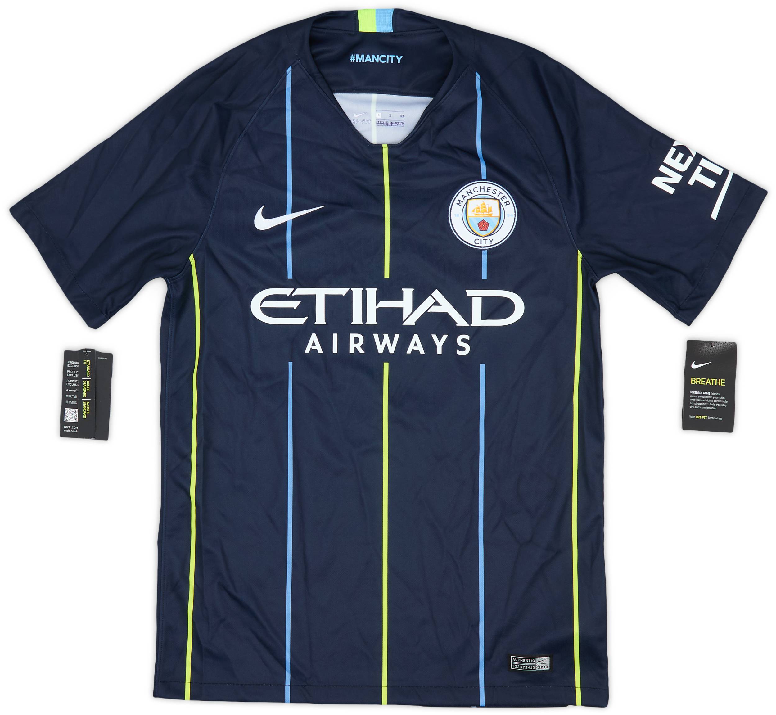 2018-19 Manchester City Away Shirt Kompany #4 (S)