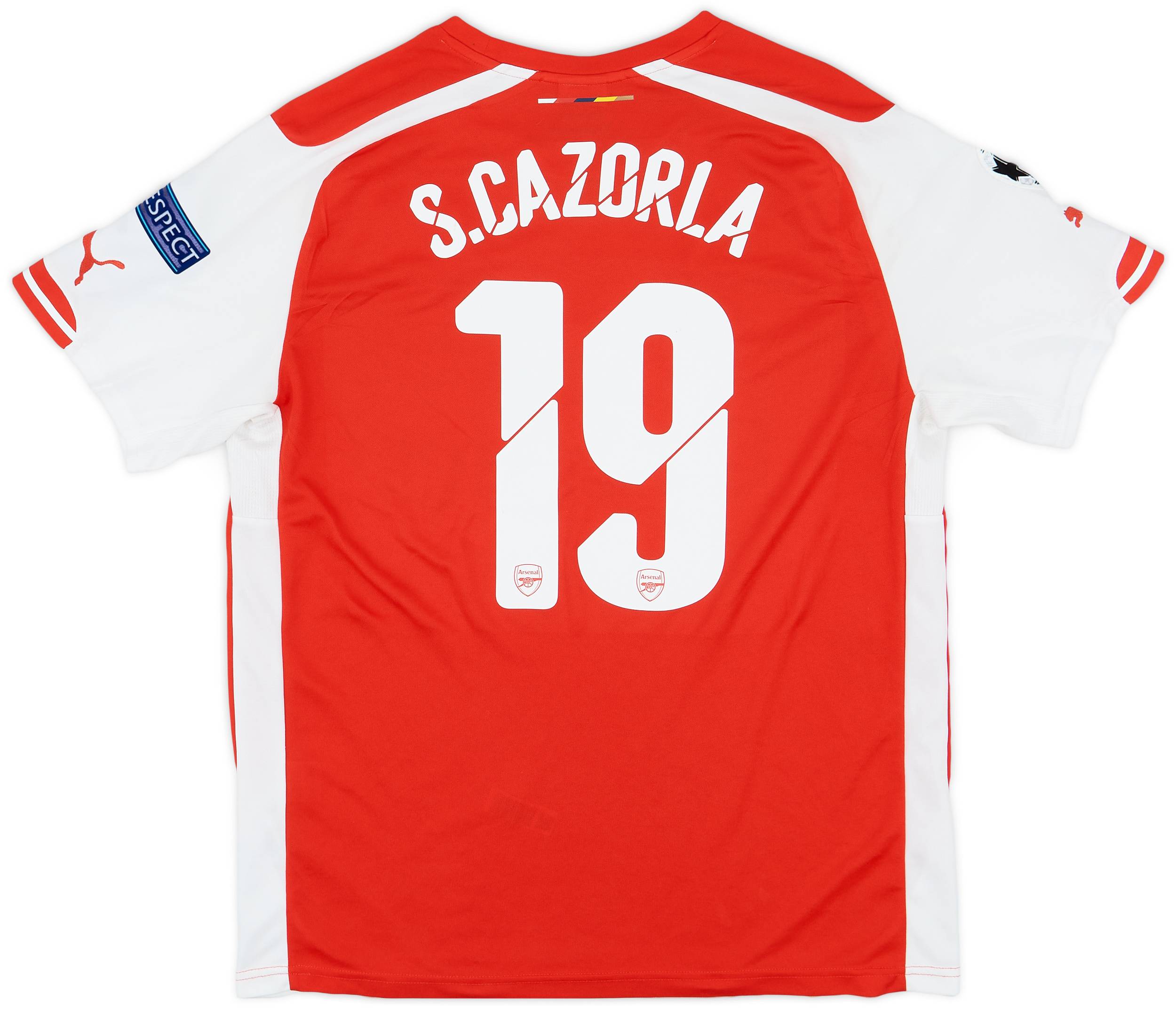 2014 15 Arsenal Home Shirt S.Cazorla 19 7 10 L