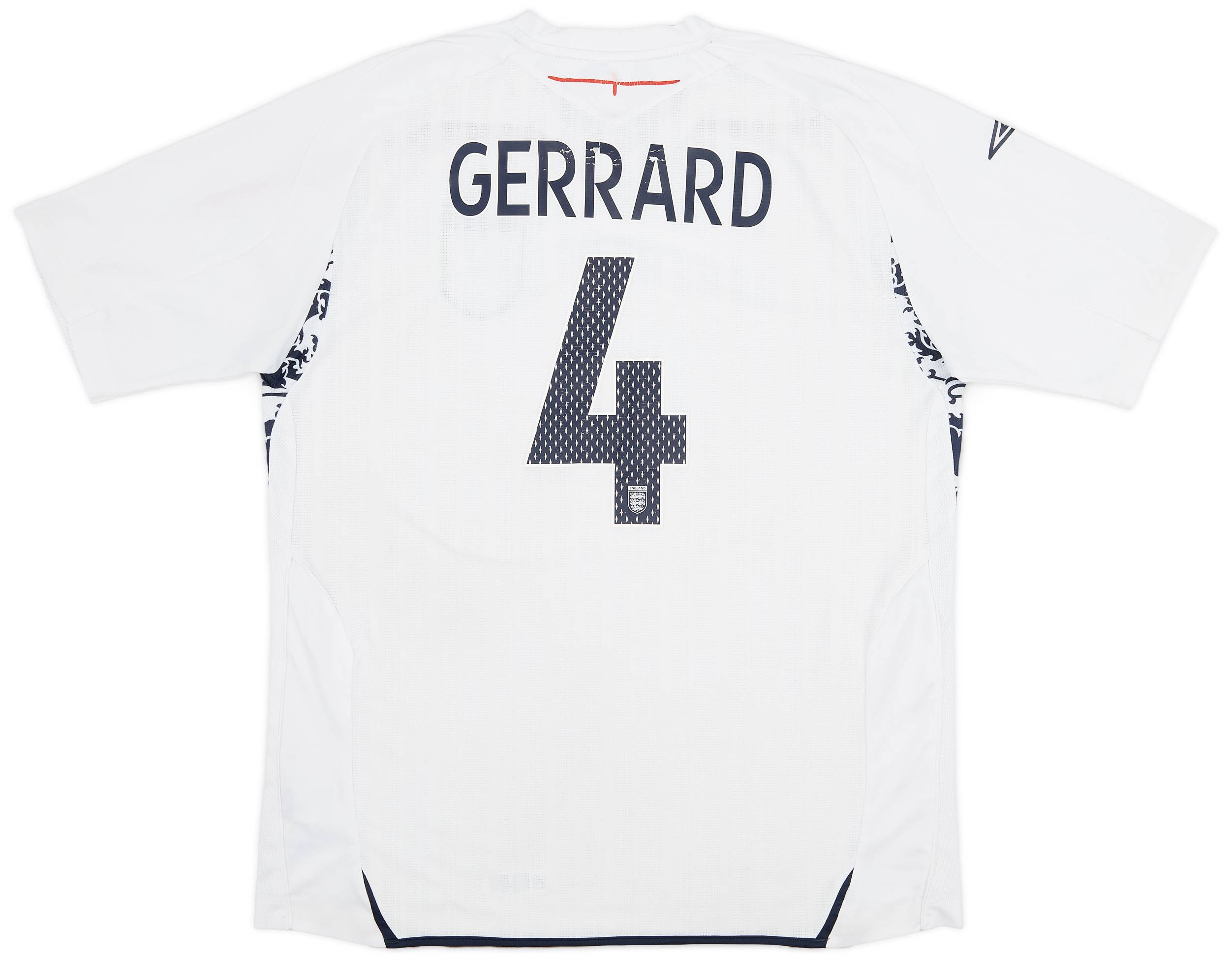 2007-09 England Home Shirt Gerrard #4 - 5/10 - (XL)
