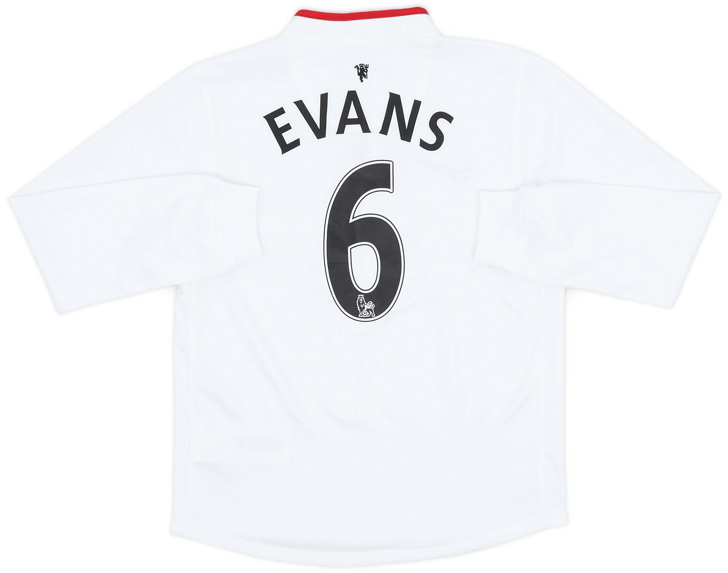 2012-14 Manchester United Away L/S Shirt Evans #6 - 9/10 - (S.Boys)
