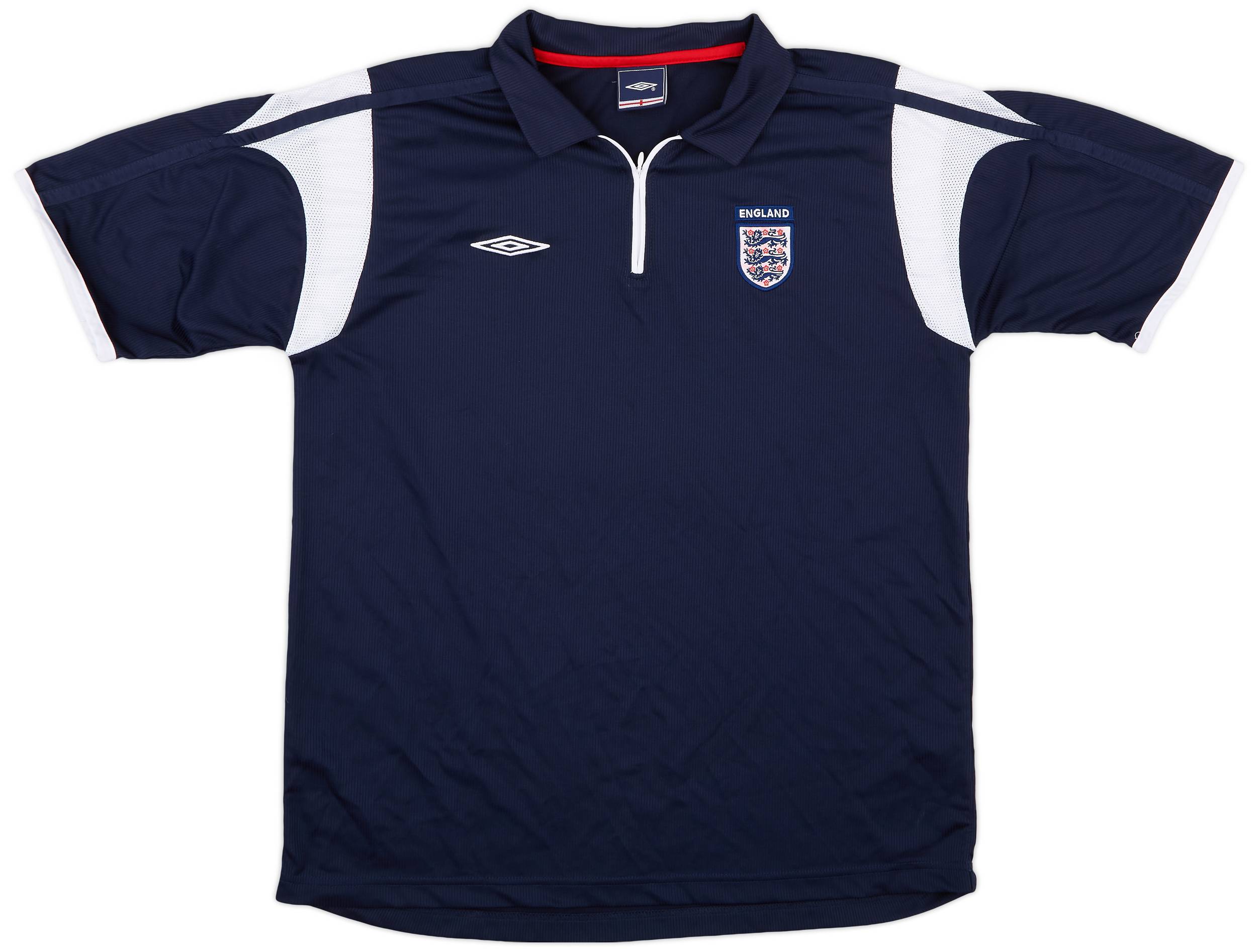 2005-06 England Umbro 1/4 Zip Training Shirt - 8/10 - (L)