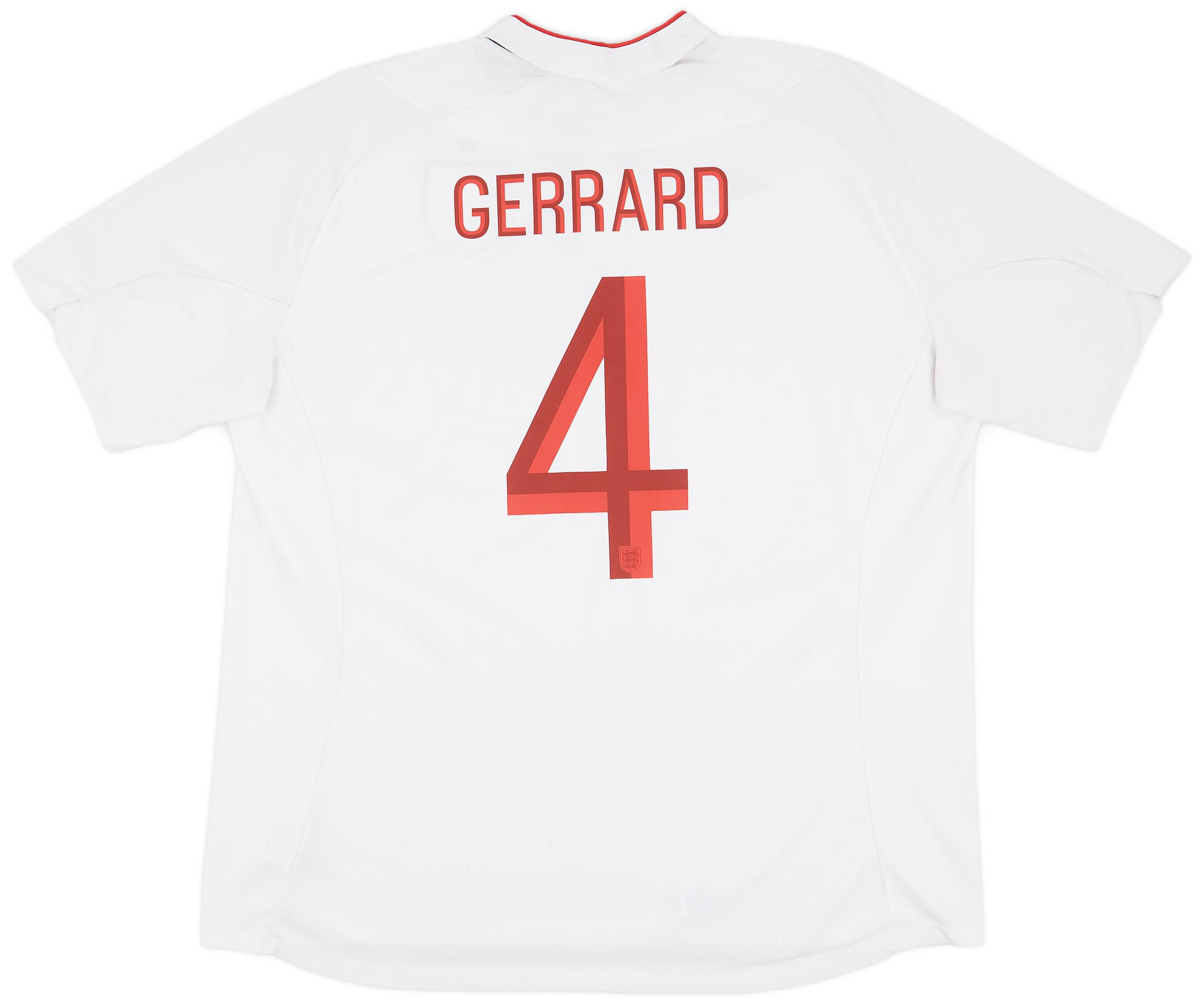 2012-13 England Home Shirt Gerrard #4 - 8/10 - (3XL)