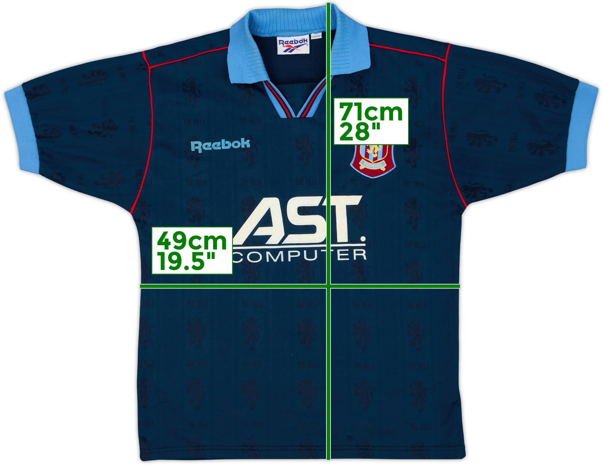1995-97 Aston Villa Away Shirt - 8/10 - (S)