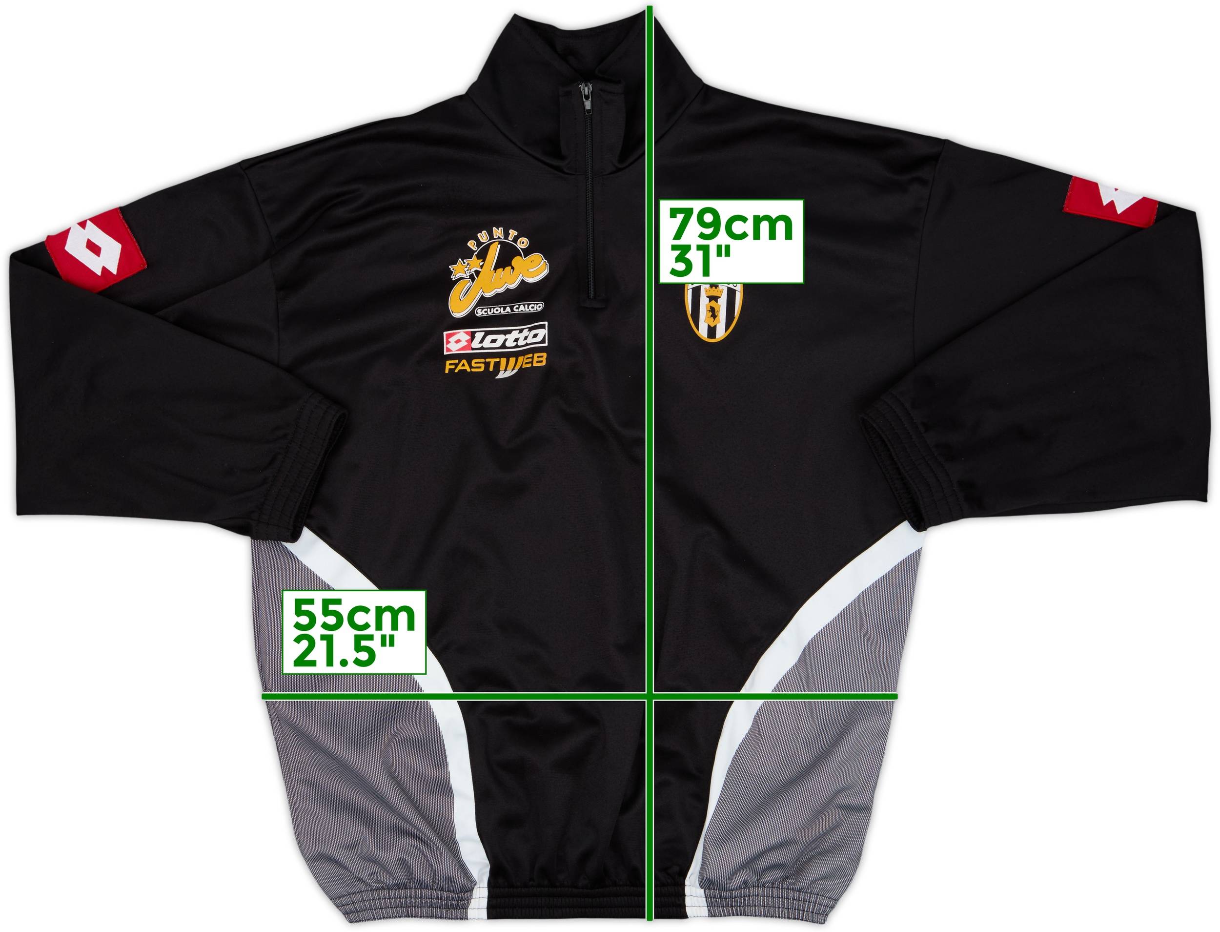 2001-02 Juventus Scuola Calcio Lotto 1/4 Zip Drill Top - 8/10 - (XXL)