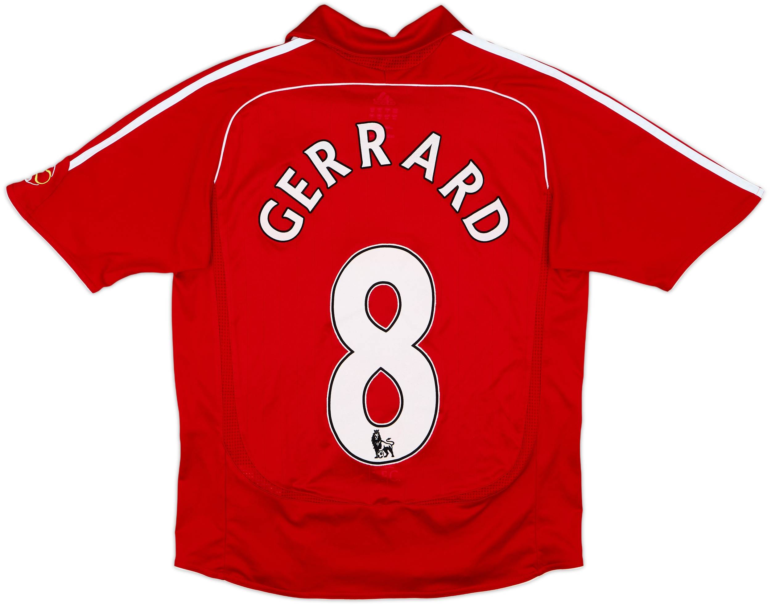 2006-08 Liverpool Home Shirt Gerrard #8 - 6/10 - (L.Boys)