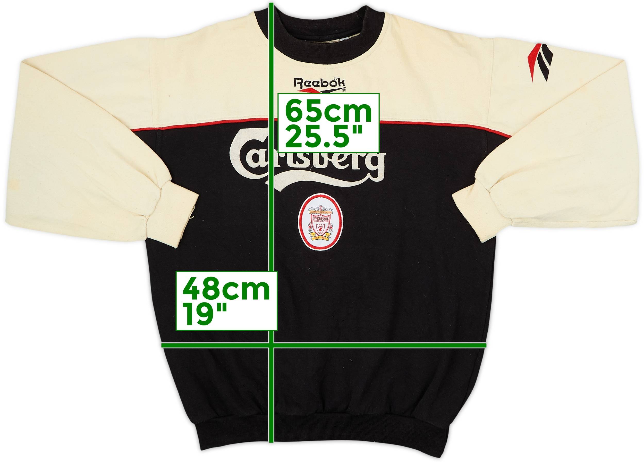 1996-98 Liverpool Reebok Sweat Top - 6/10 - (S)