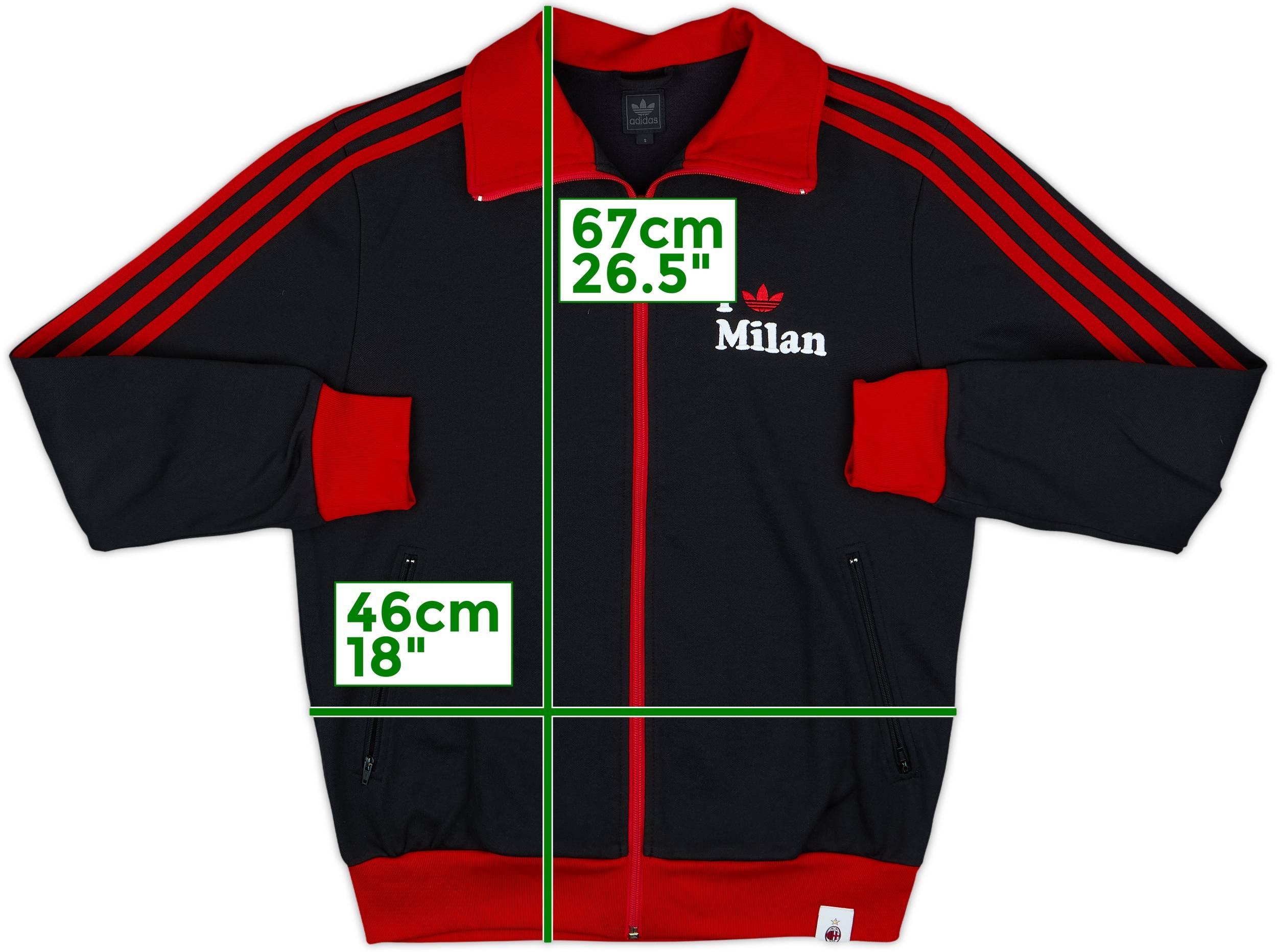 2007-08 AC Milan adidas Originals Track Jacket - 8/10 - (S)