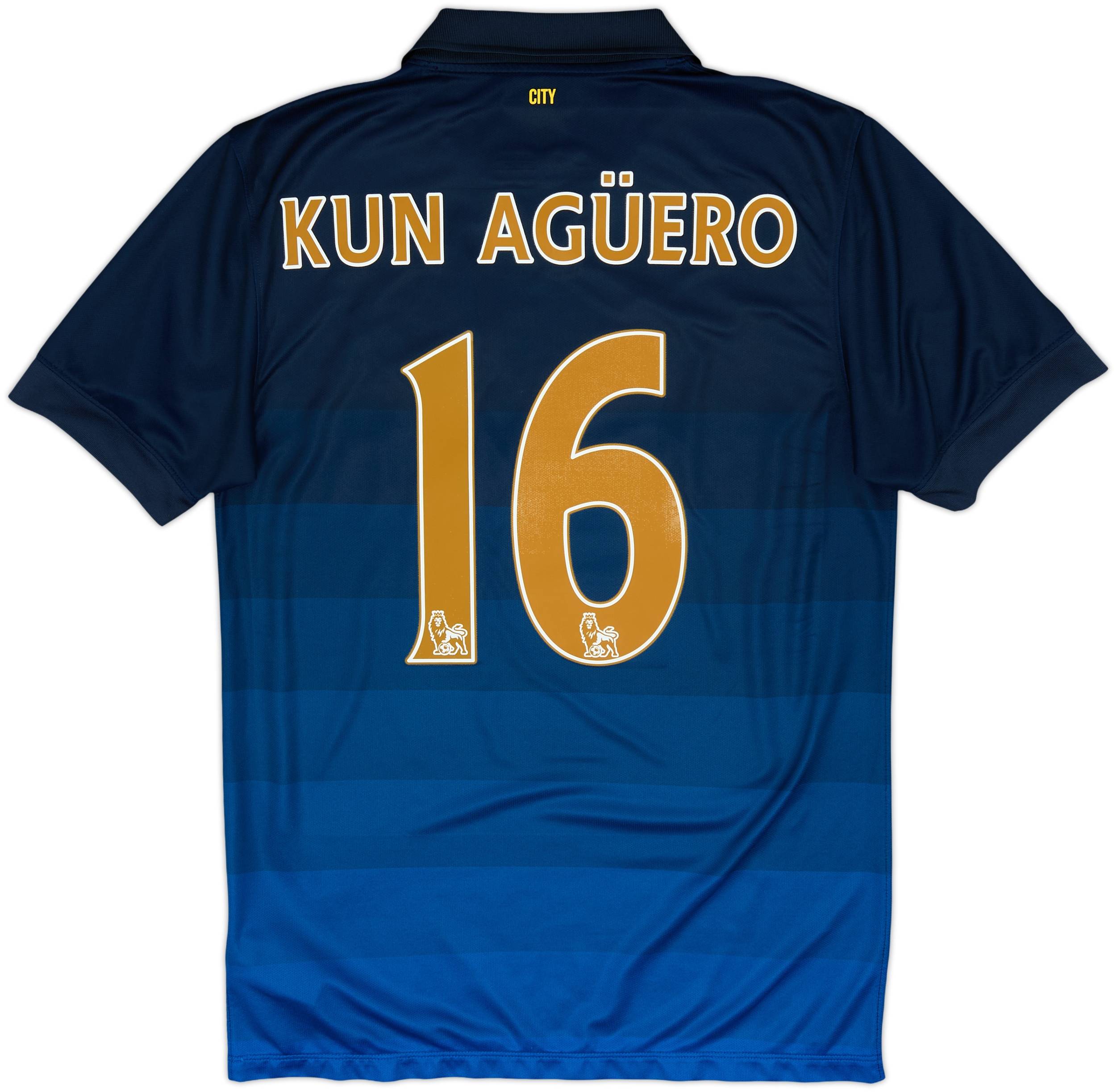 2014-15 Manchester City Away Shirt Kun Aguero #16 - 8/10 - (S)