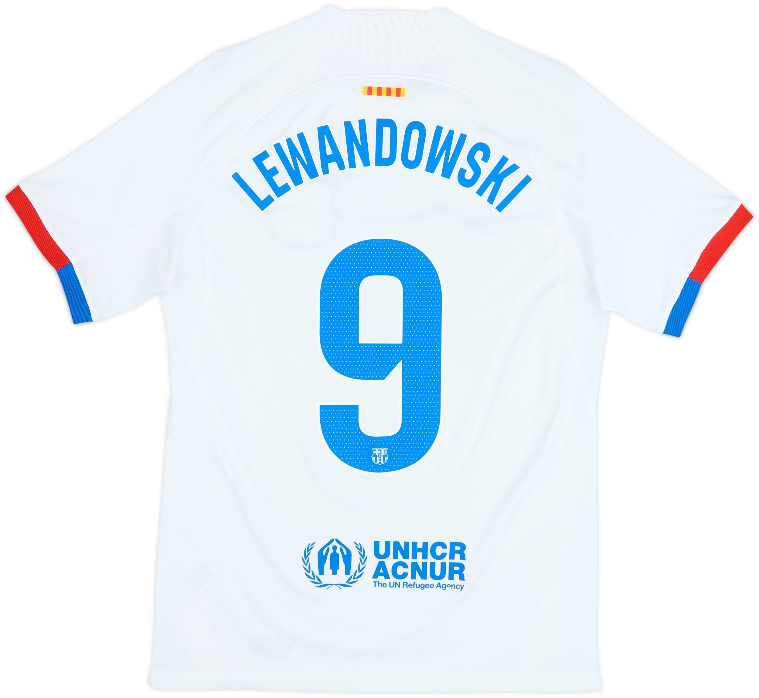 2023-24 Barcelona Away Shirt Lewandowski #9 - 7/10 - (S)