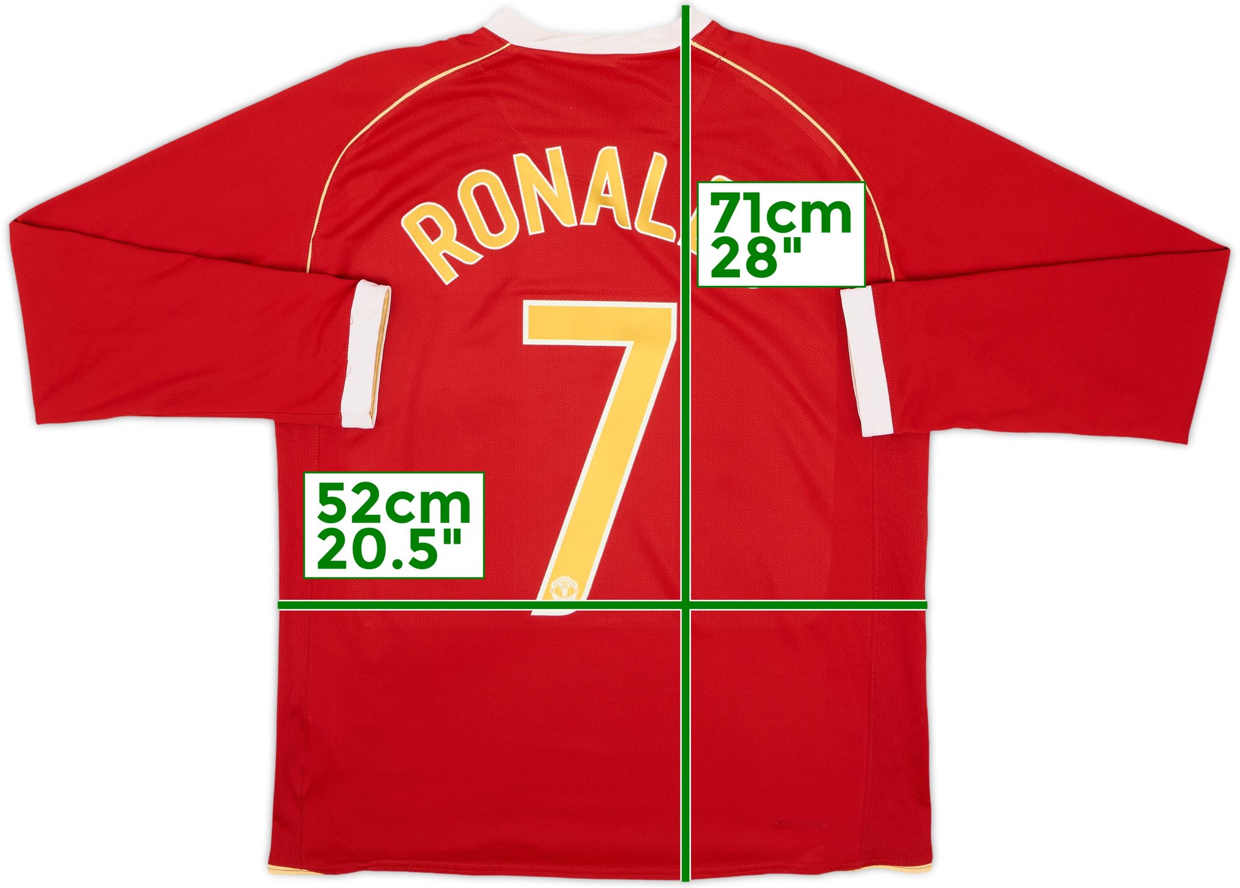 2006-07 Manchester United Home L/S Shirt Ronaldo #7 - 6/10 - (M)