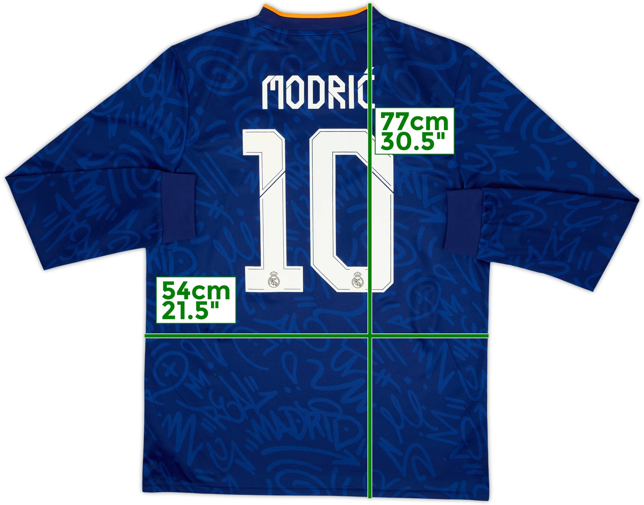2021-22 Real Madrid Away L/S Shirt Modric #10 - 8/10 - (L)