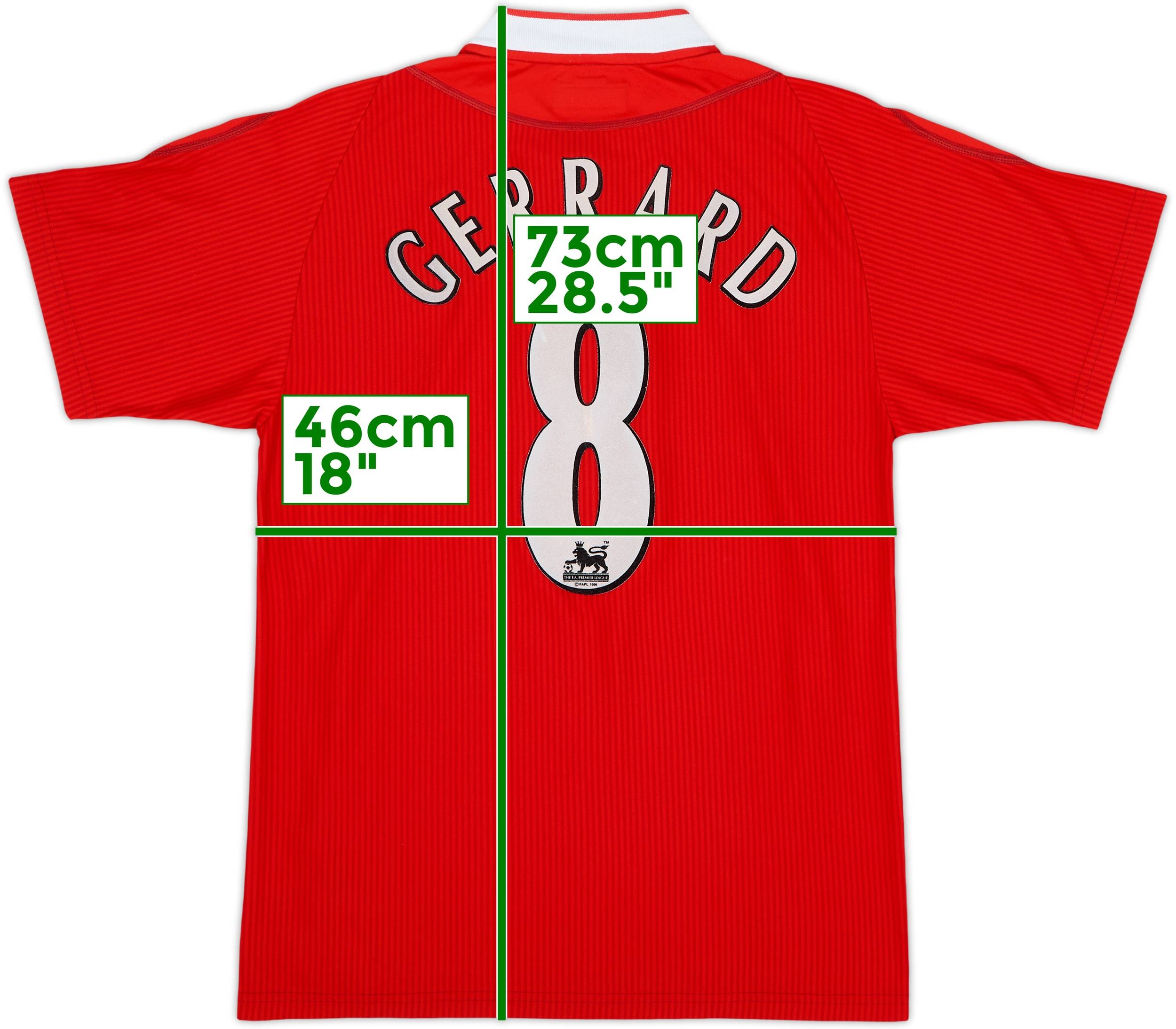 2002-04 Liverpool Home Shirt Gerrard #8 - 7/10 - (S)