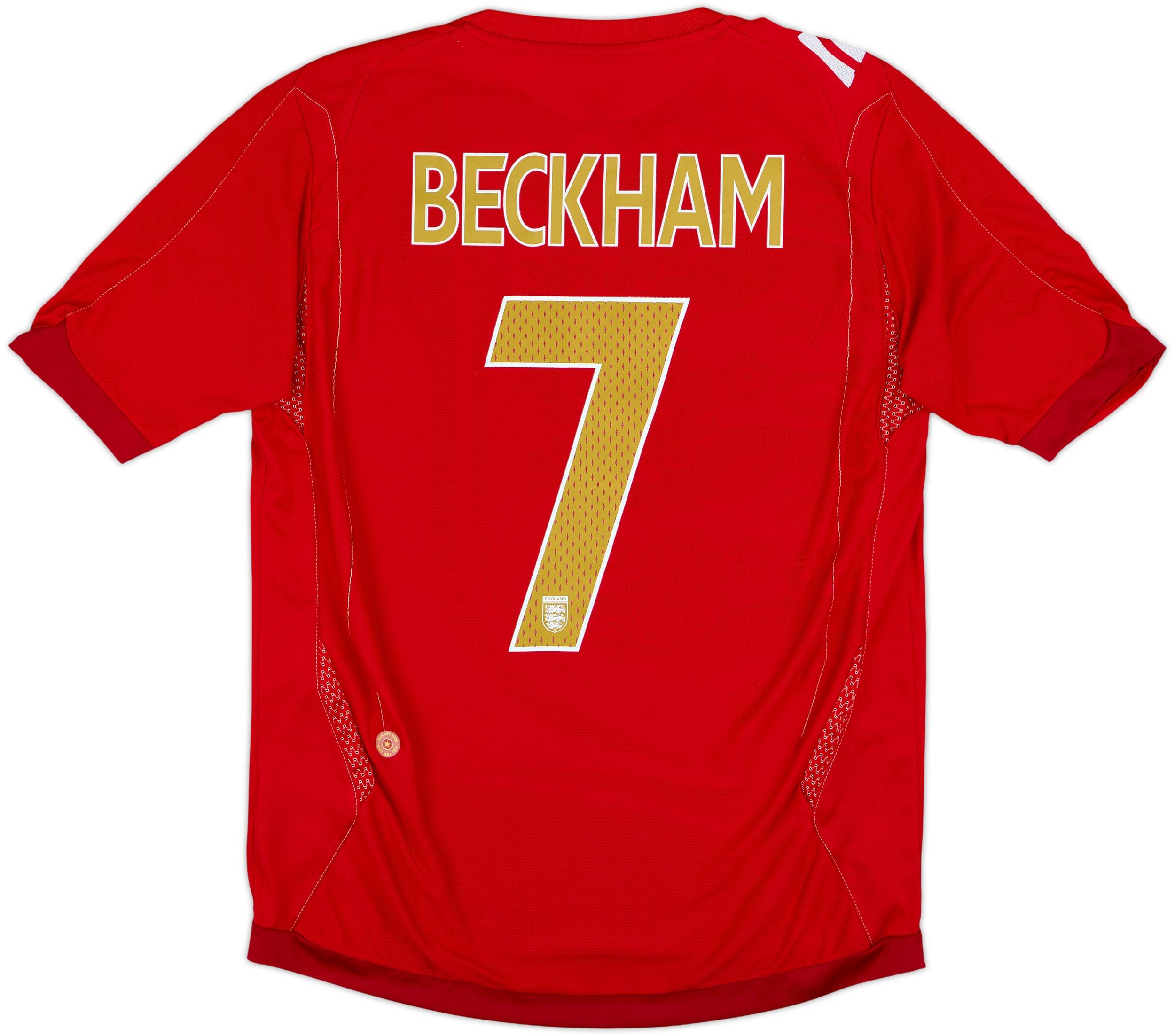 2006-08 England Away Shirt Beckham #7 - 5/10 - (M)