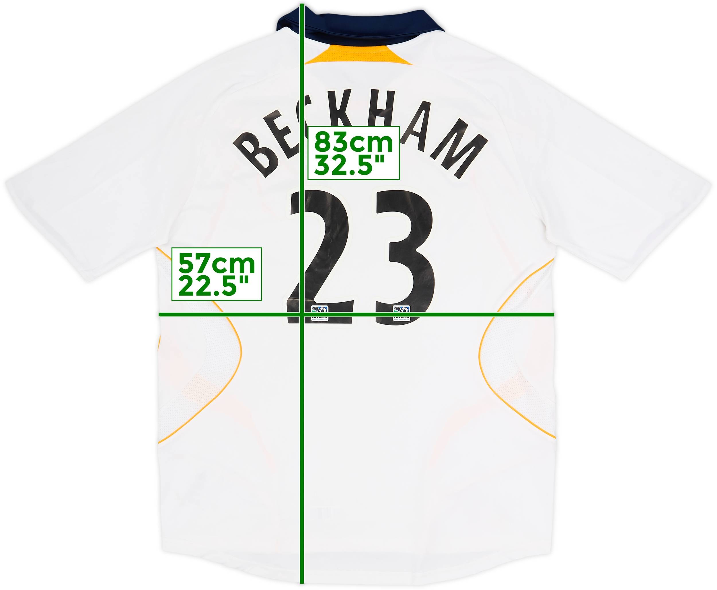 2007-08 LA Galaxy Home Shirt Beckham #23 - 4/10 - (L)