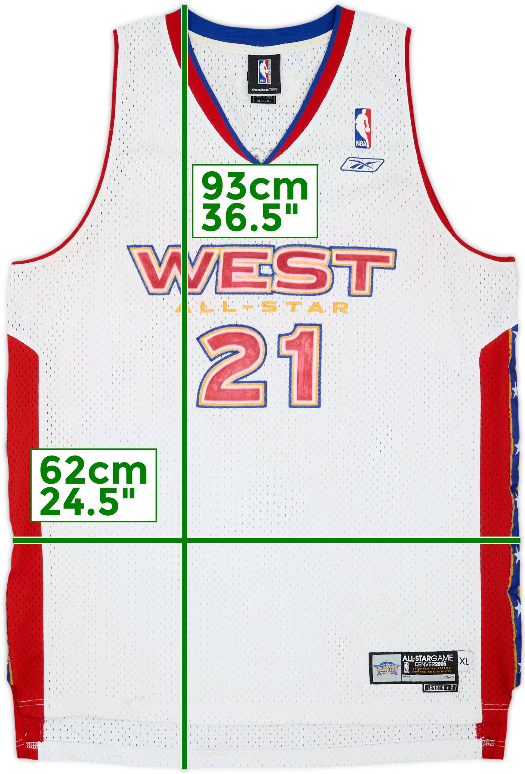 2005 NBA All-Star Game Team West Duncan #21 Reebok Swingman Jersey
