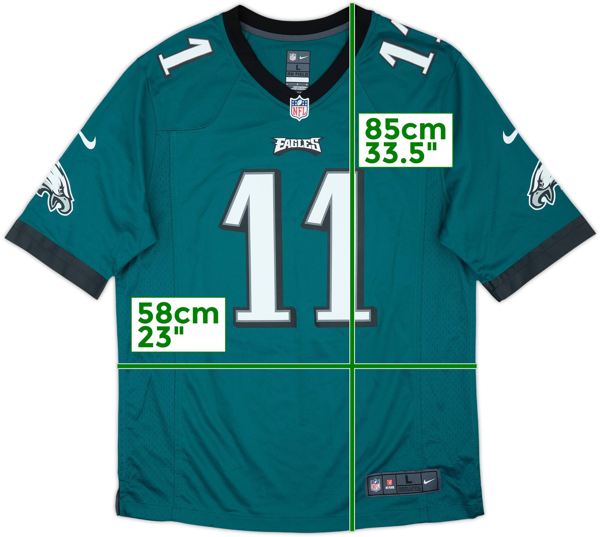 2016-20 Philadelphia Eagles Wentz #11 Nike Game Home Jersey - 9/10