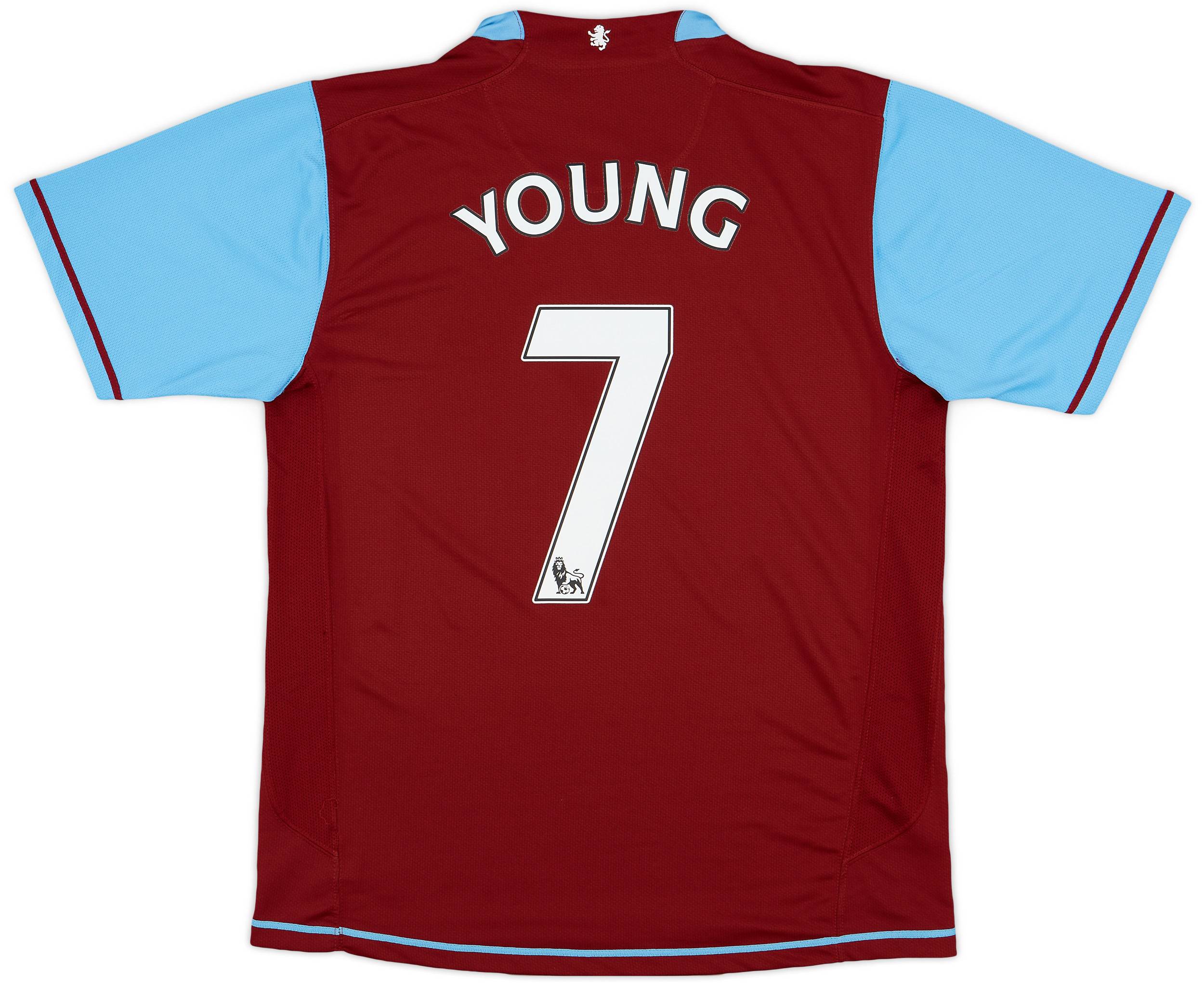 2007-08 Aston Villa Home Shirt Young #7 - 9/10 - (M)