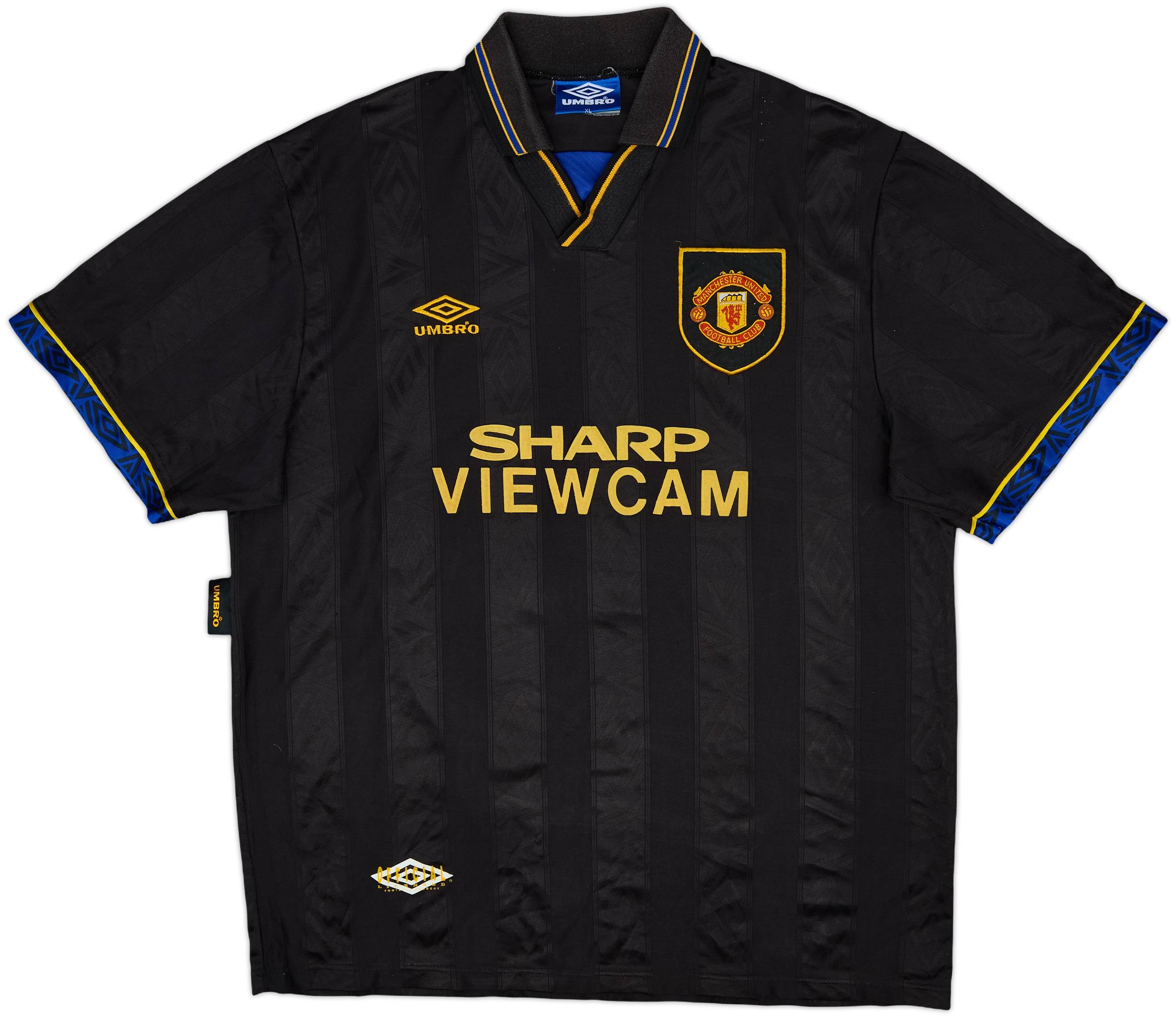 1993-95 Manchester United Away Shirt Cantona #7 - 8/10 - (XL)