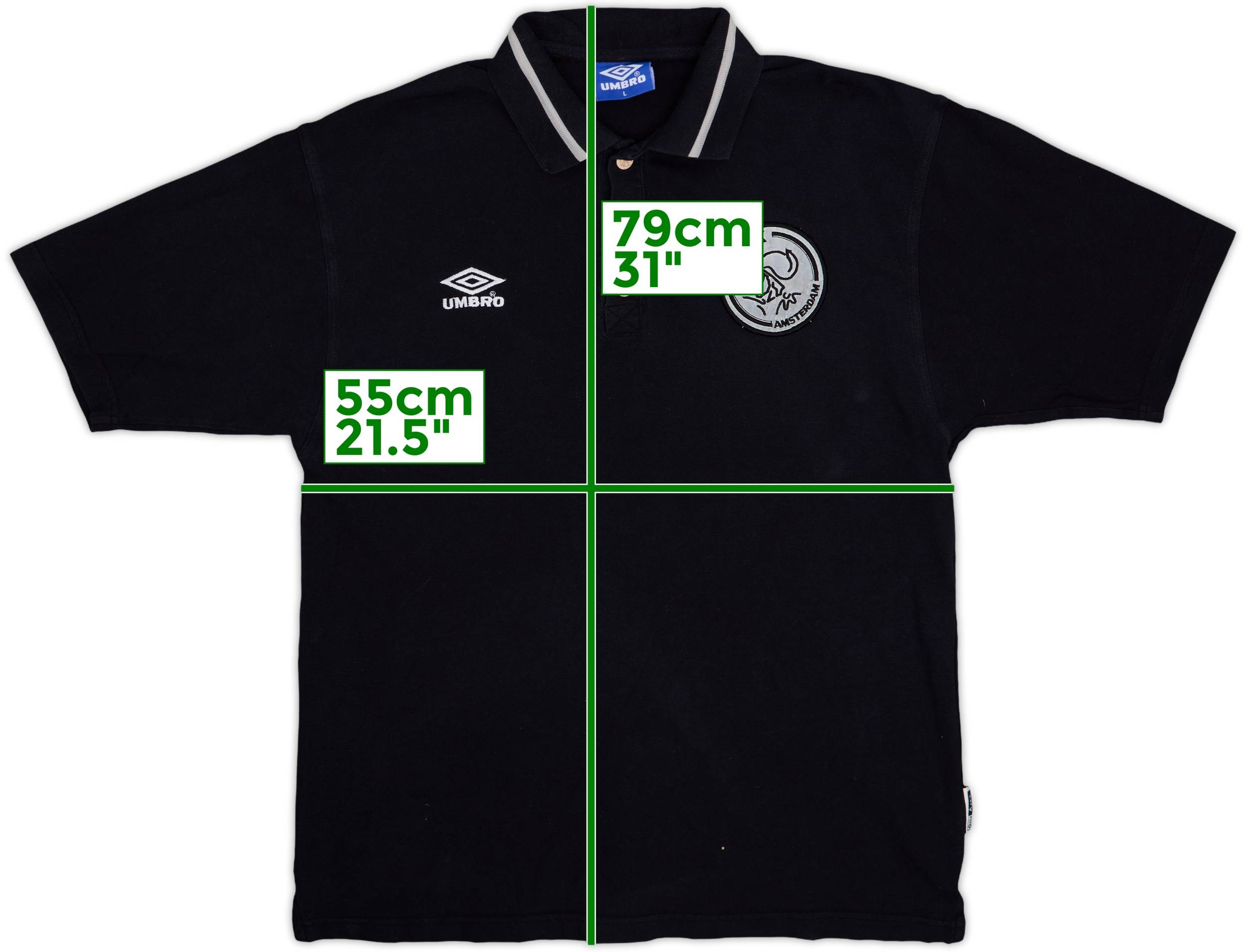 1998-99 Ajax Umbro Polo Shirt - 8/10 - (L)