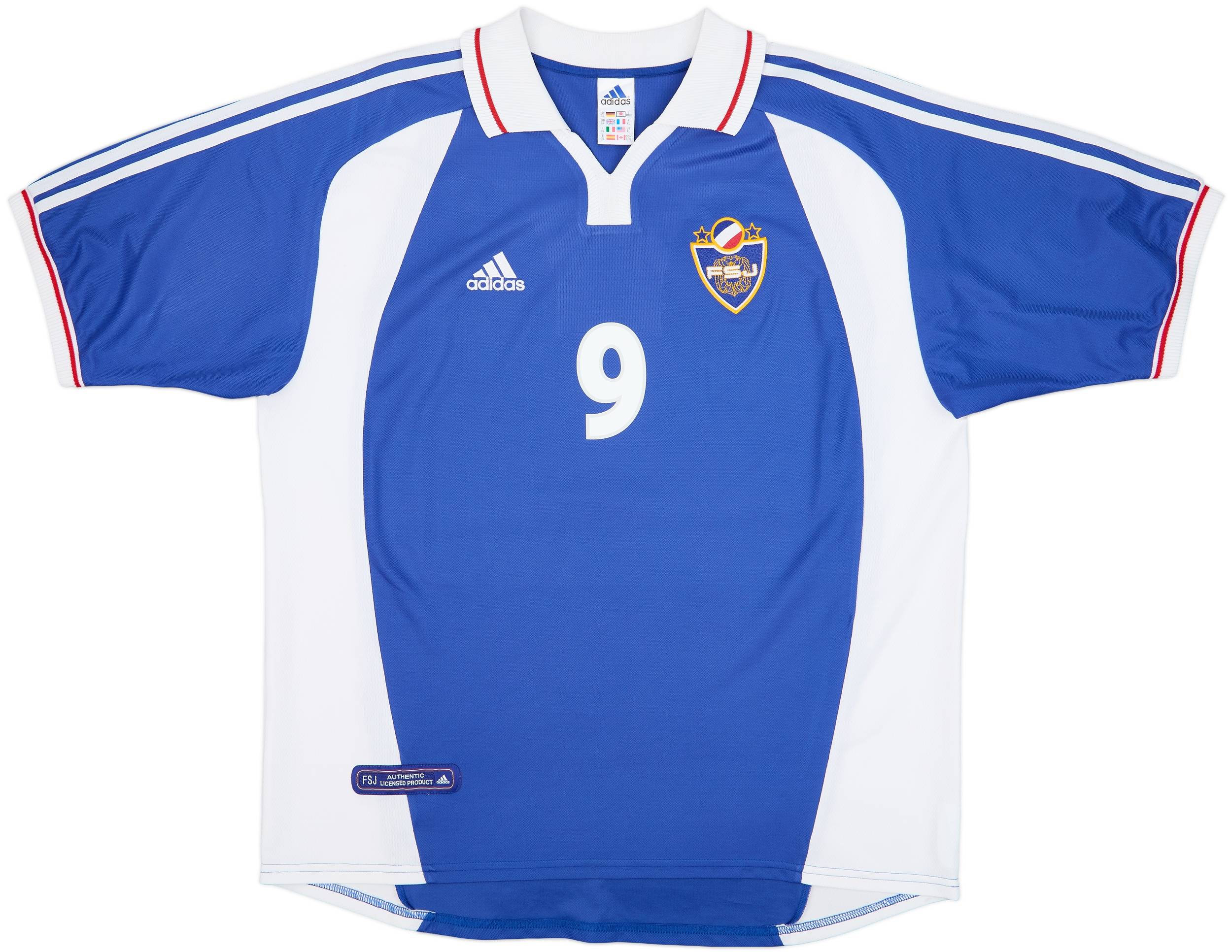 2000-01 Yugoslavia Home Shirt Milosevic #9 - 9/10 - (XL)