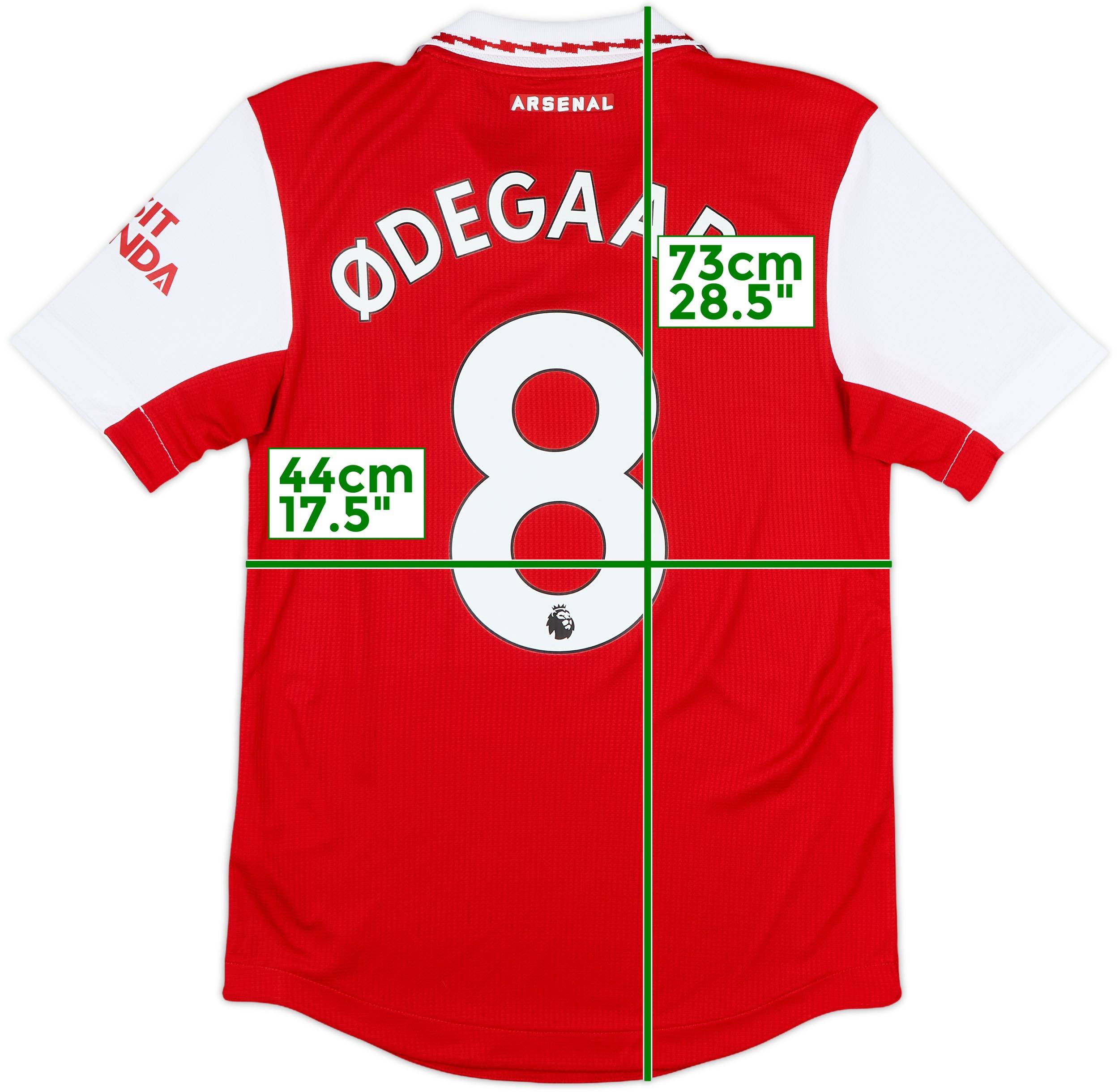 2022-23 Arsenal Authentic Home Shirt Odegaard #8 - 10/10 - (XS)