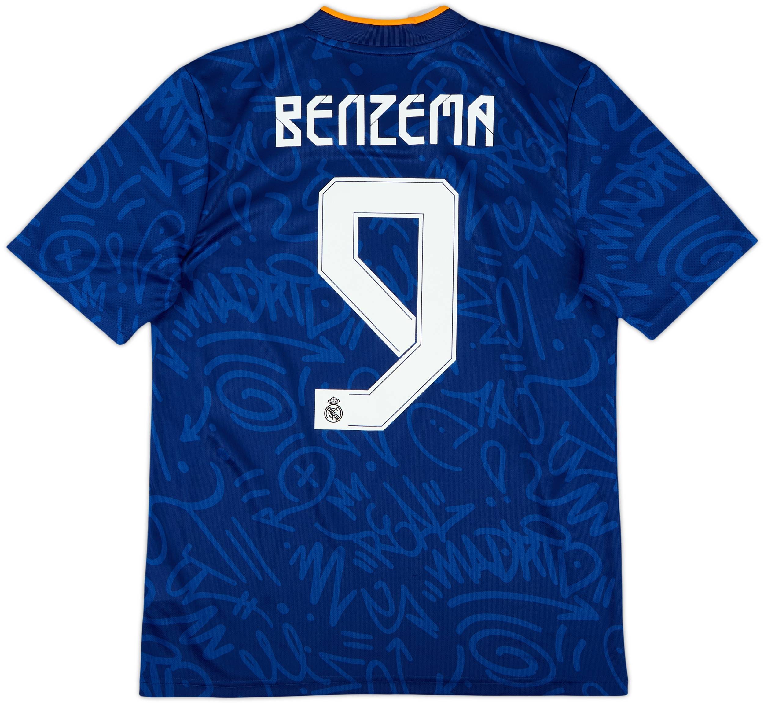2021-22 Real Madrid Away Shirt Benzema #9 - 9/10 - (XL.Boys)
