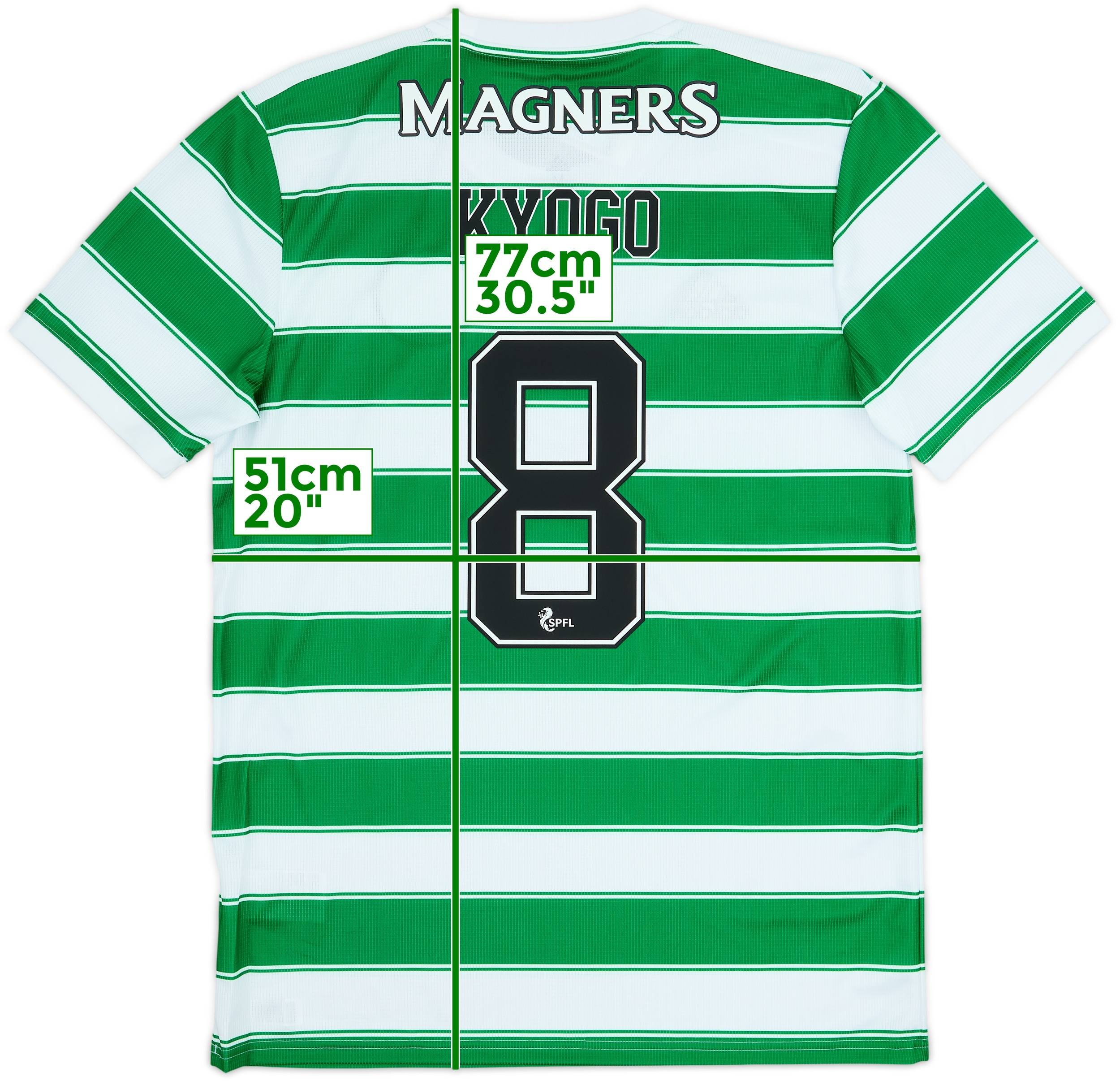 Celtic FC Kyogo ホームシャツ 2021-22 Celtic Home Shirt Kyogo #8 (M)