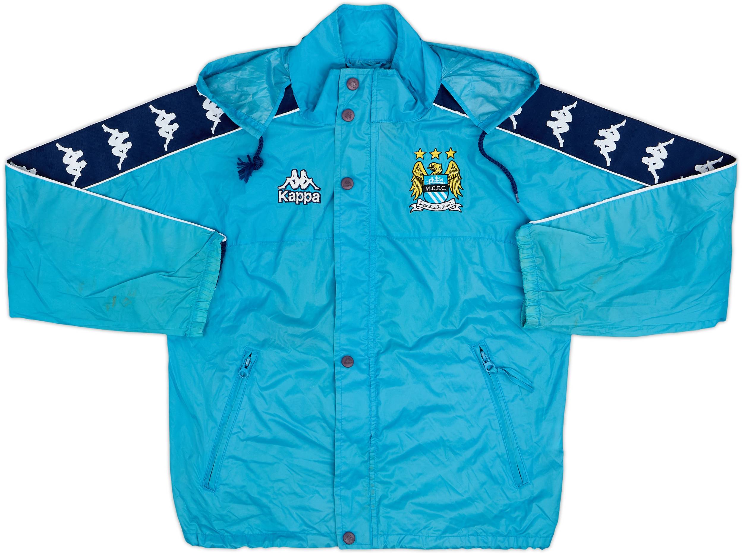 1997-99 Manchester City Kappa Hooded Rain Jacket - 5/10 - (L