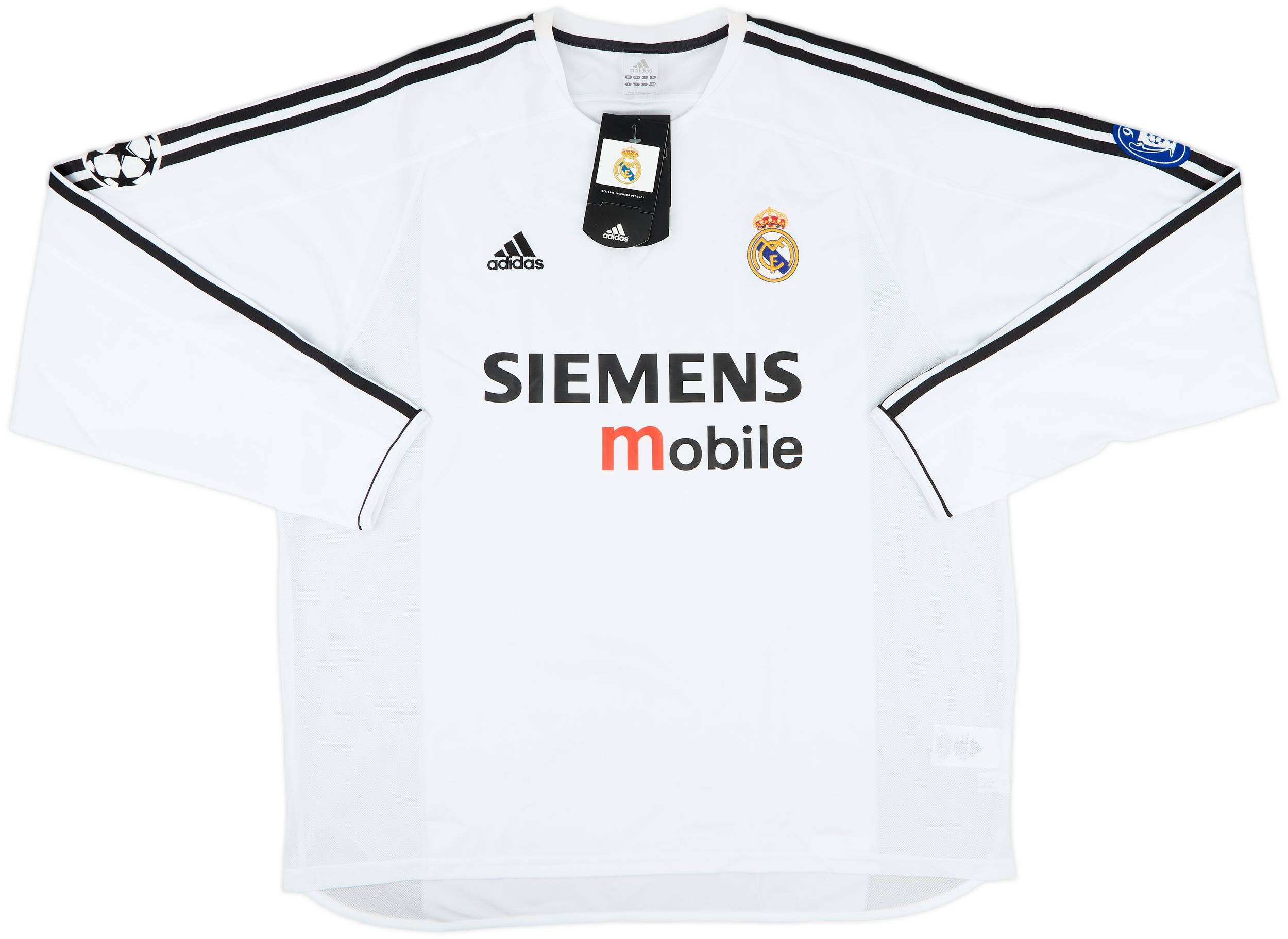 2003-04 Real Madrid Home L/S Shirt Beckham #23 (XXL)