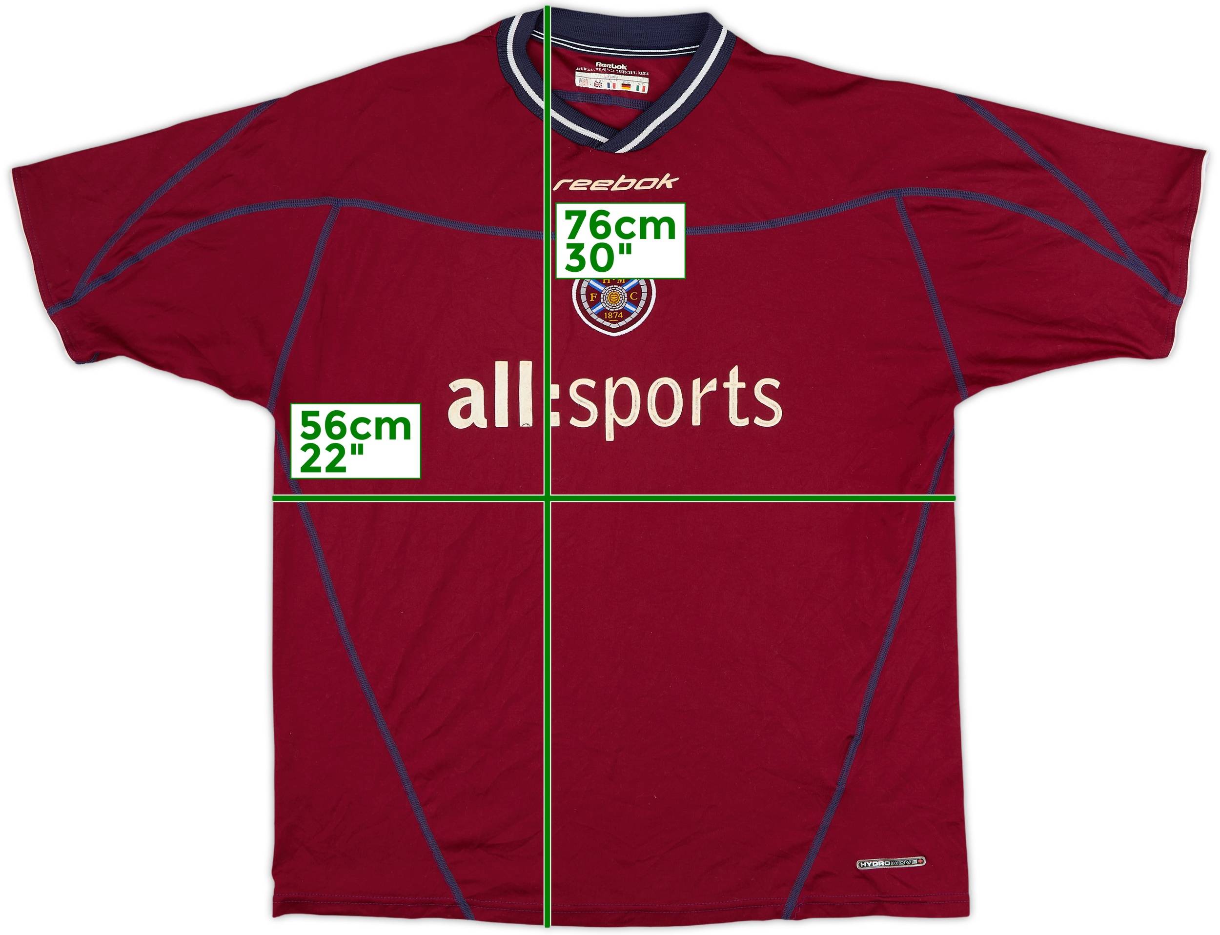 2002-04 Hearts Home Shirt - 8/10 - (L)