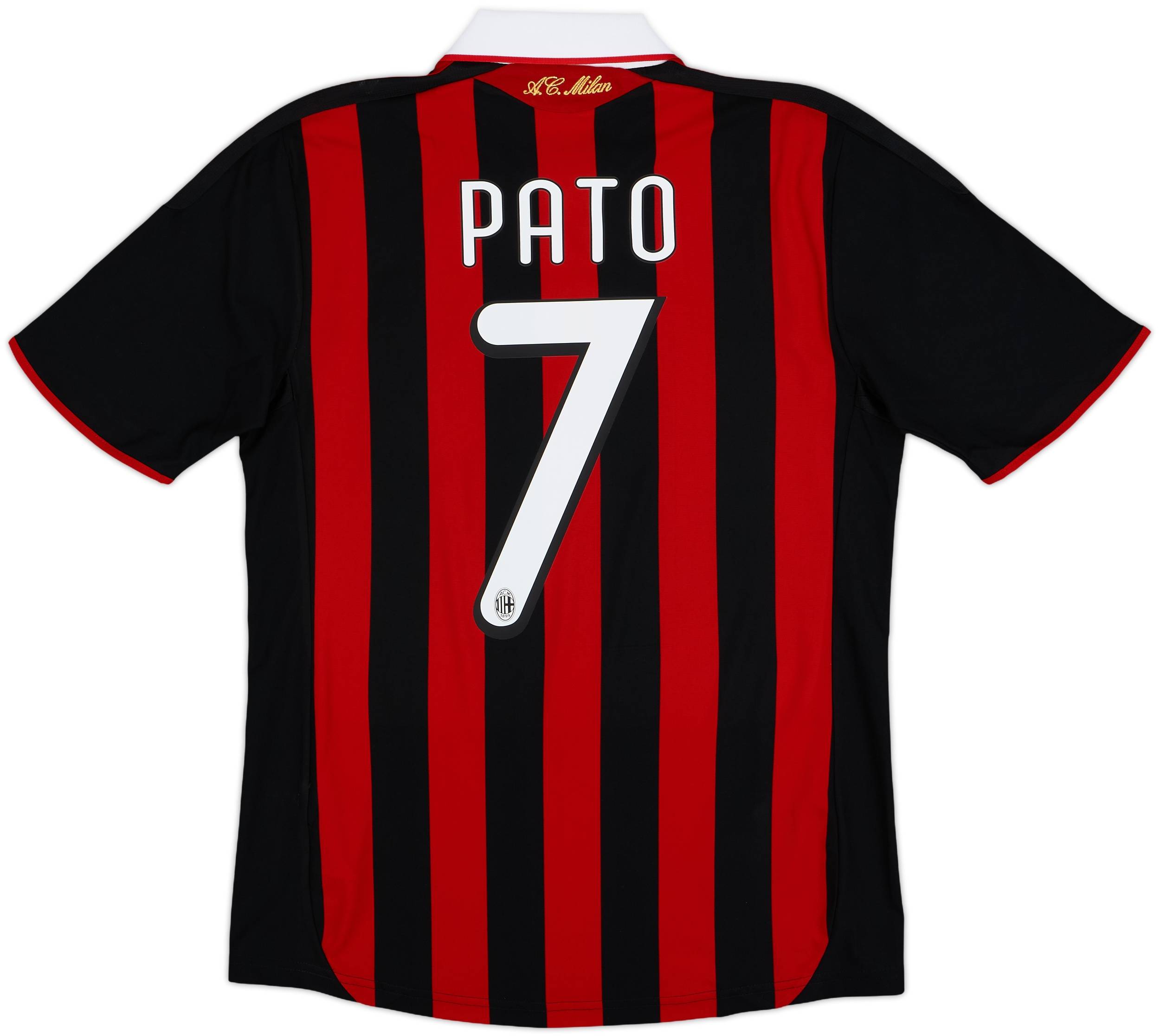ACミラン PATO 7番 2009-10 AC Milan Home Shirt Pato #7 - 8/10 - (S)