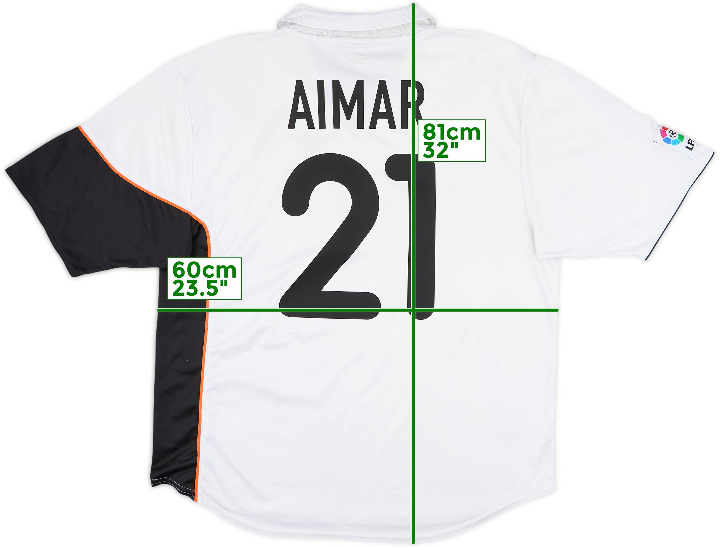 2001-02 Valencia Home Shirt Aimar #21 - 6/10 - (XL)