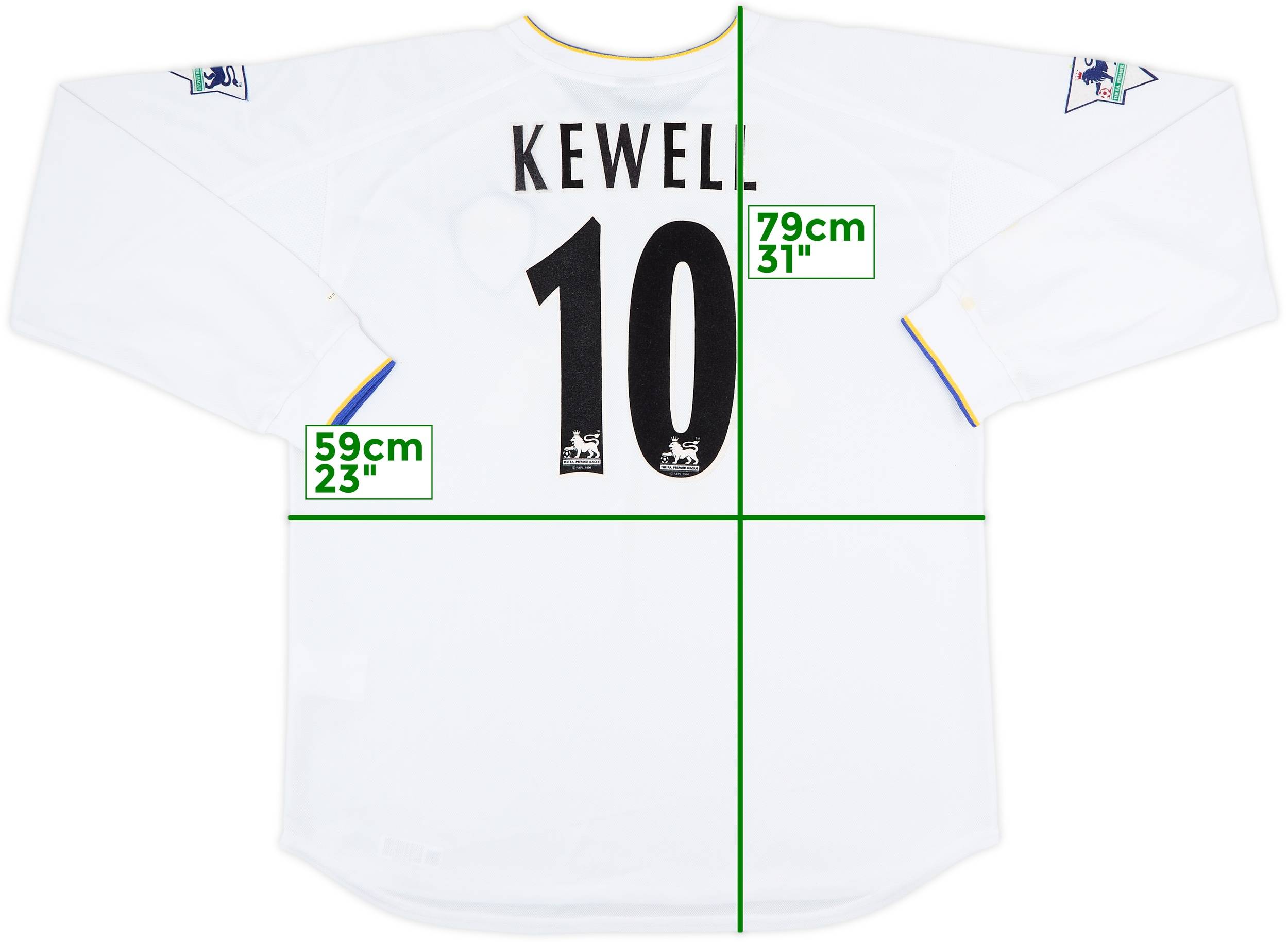 2000-02 Leeds United Home L/S Shirt Kewell #10 - 8/10 - (L) 2000-02 Leeds United Home L/S Shirt Kewell #10 - 8/10 - (L)