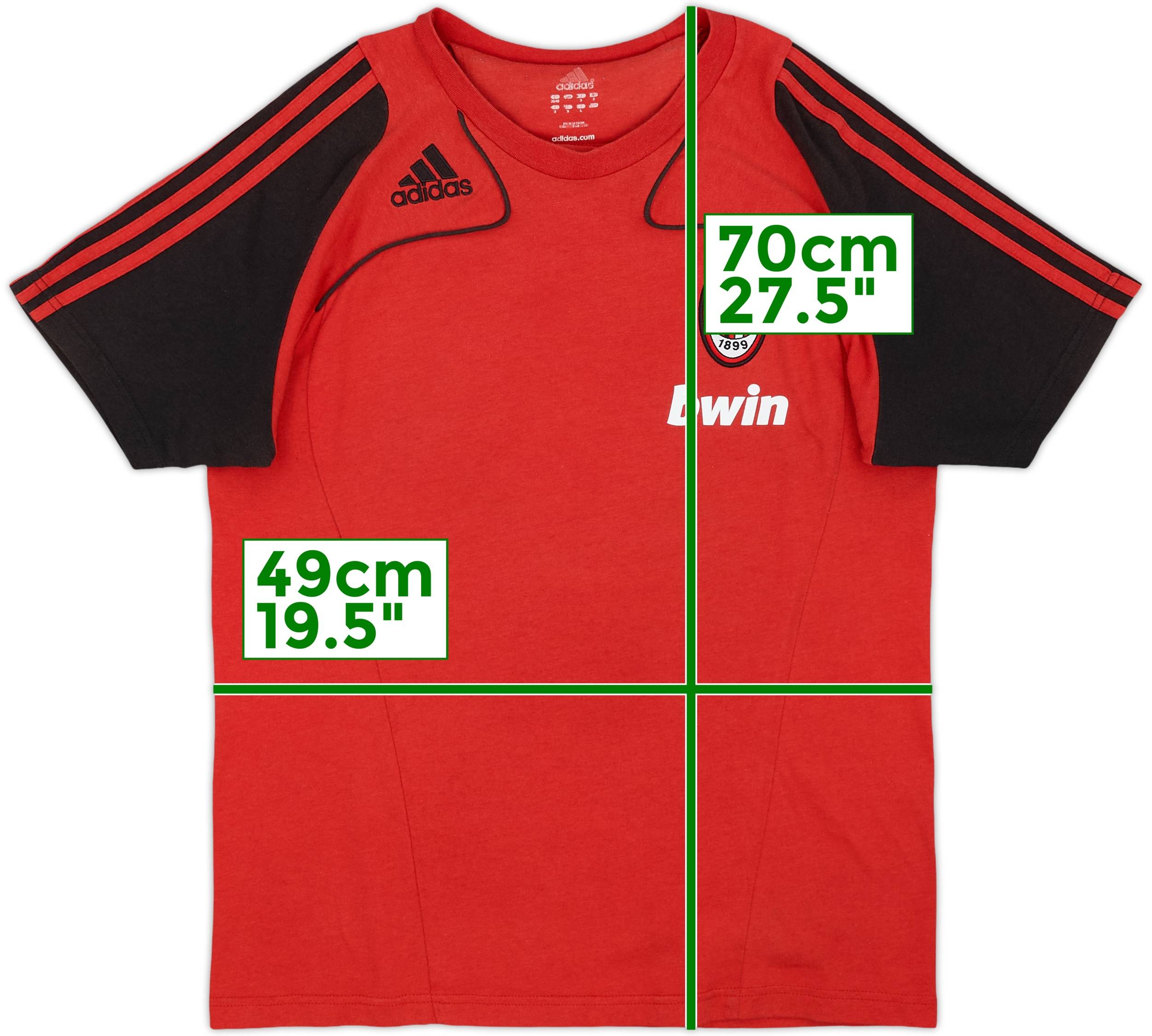 2008-09 AC Milan adidas Leisure Tee - 7/10 - (M)