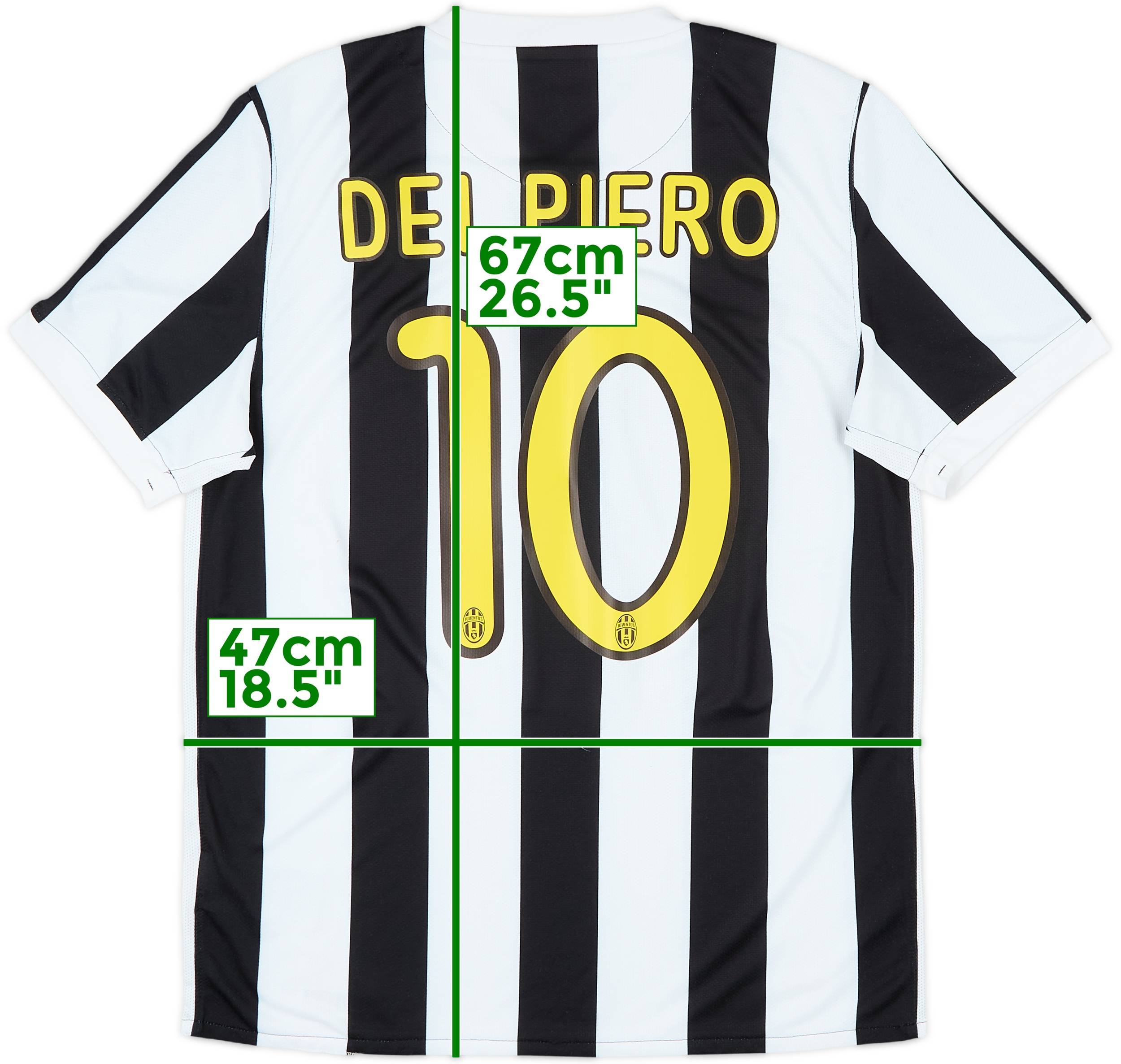 2009-10 Juventus Home Shirt Del Piero #10 - 6/10 - (M)