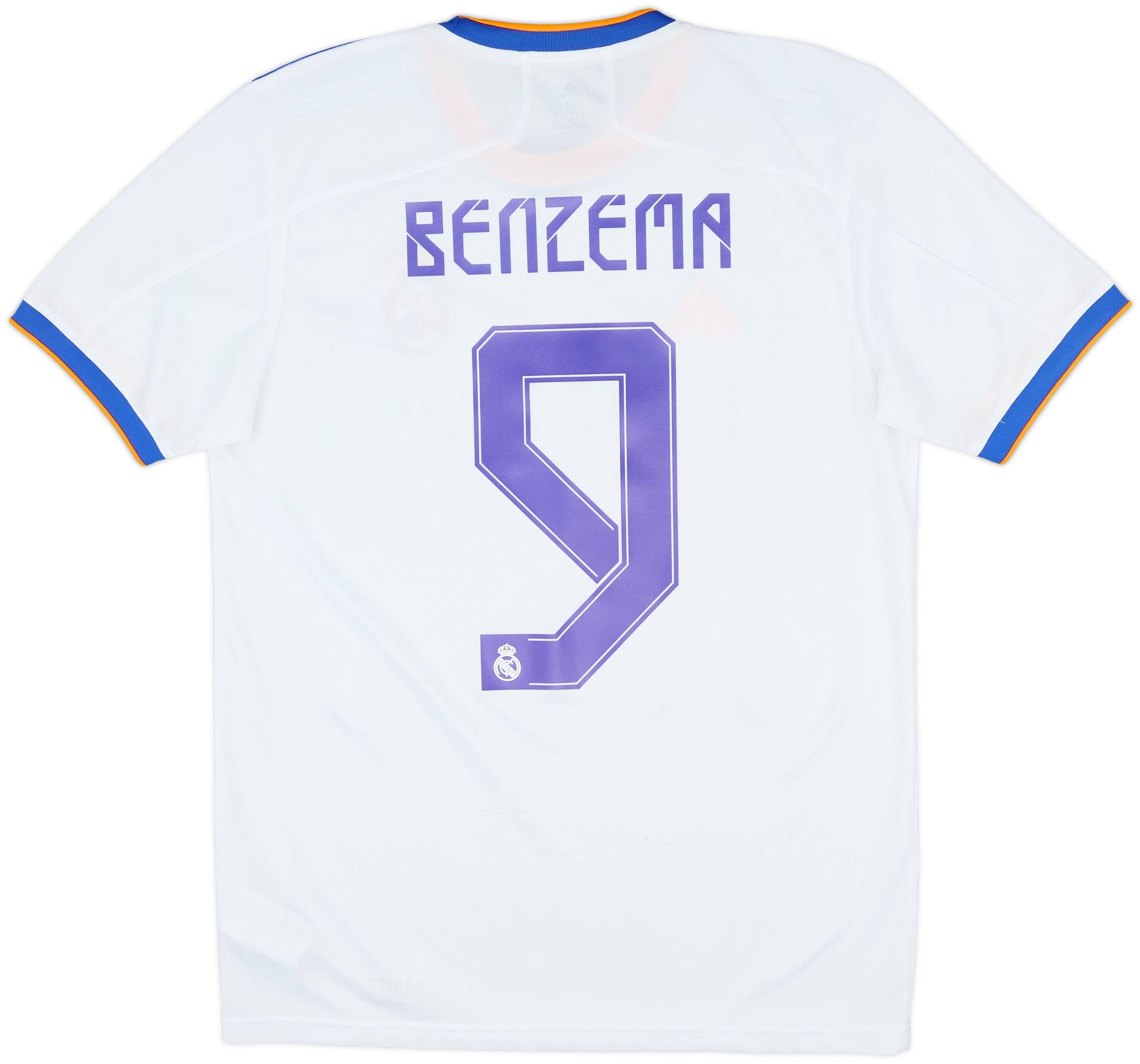 2021-22 Real Madrid Home Shirt Benzema #9 - 7/10 - (M)