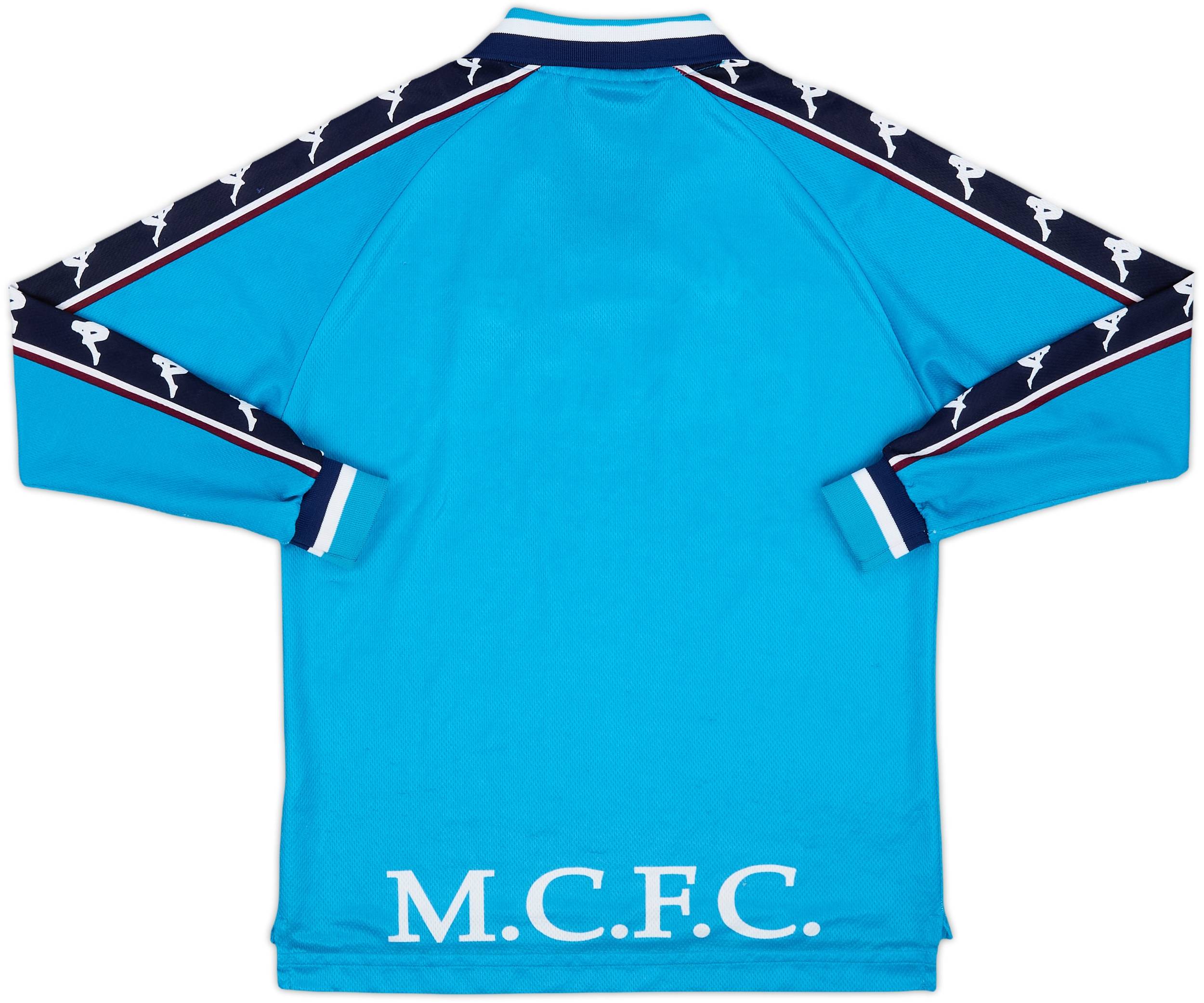 1997-99 Manchester City Home L/S Shirt - 8/10 - (XL.Boys)