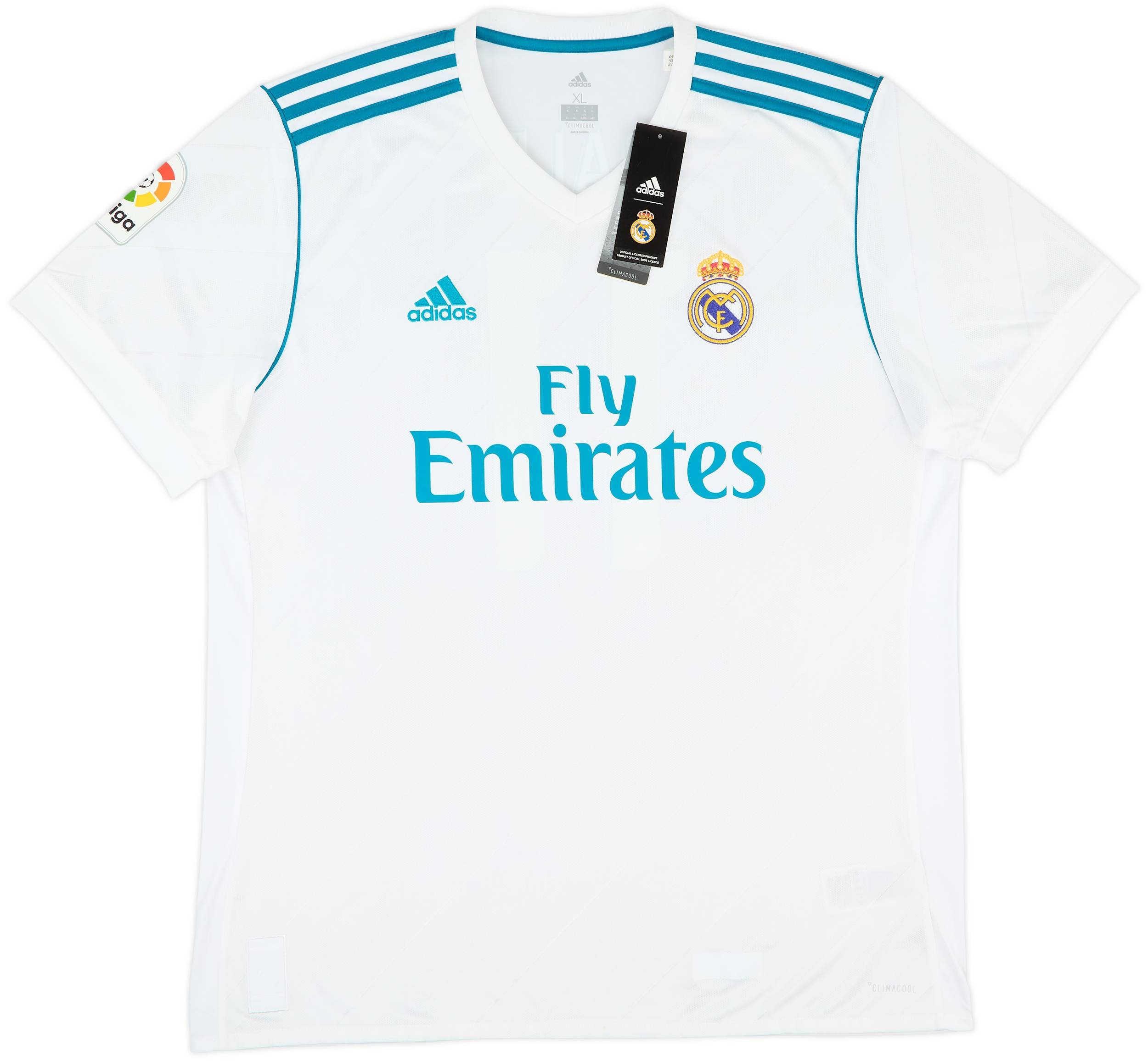 【正規17-18 Real Madrid  L/S BALE #11】 2017-18 Real Madrid Home Shirt Bale #11 - 7/10 - (M)